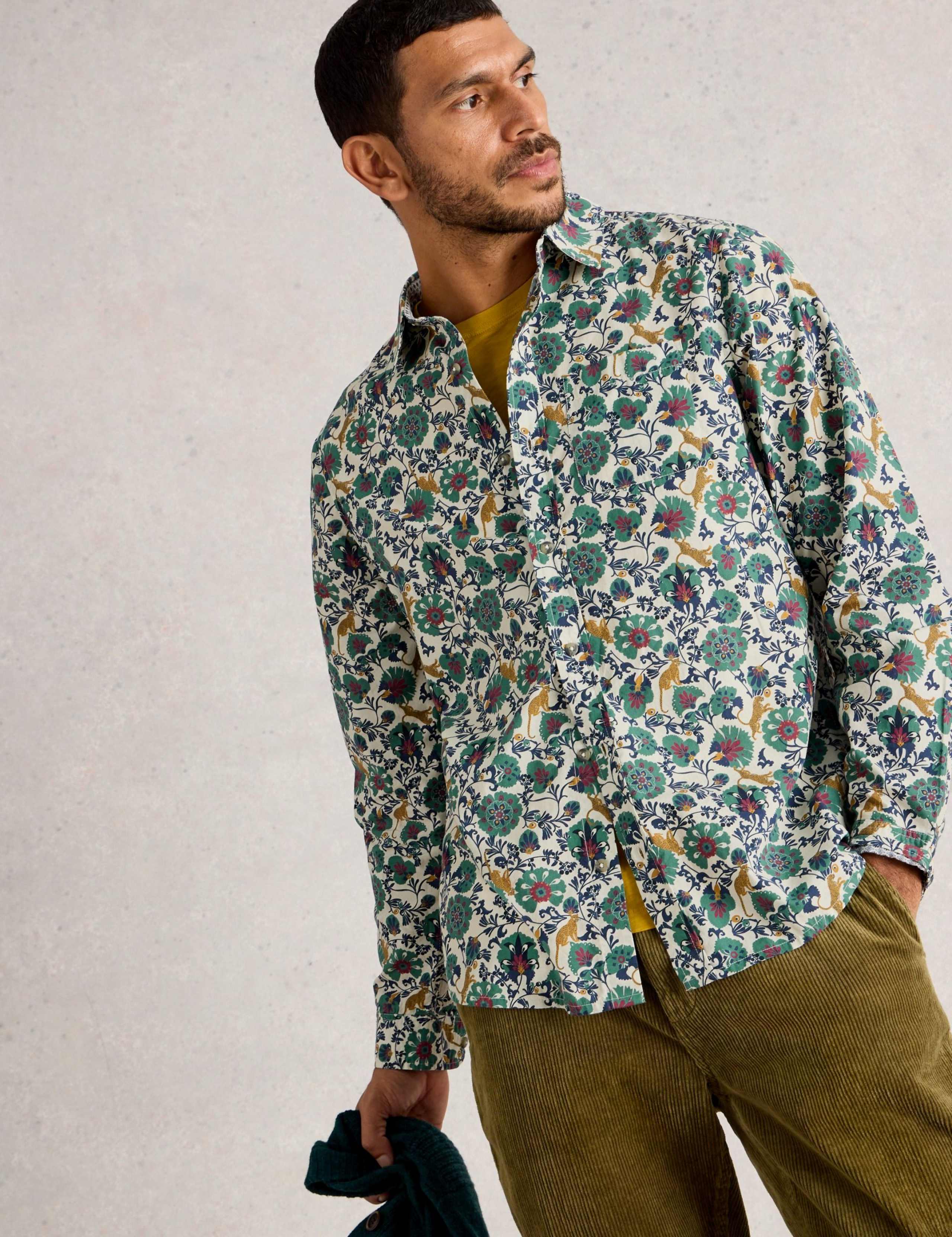 Regular Fit Pure Cotton Folk Print Shirt 6 of 6