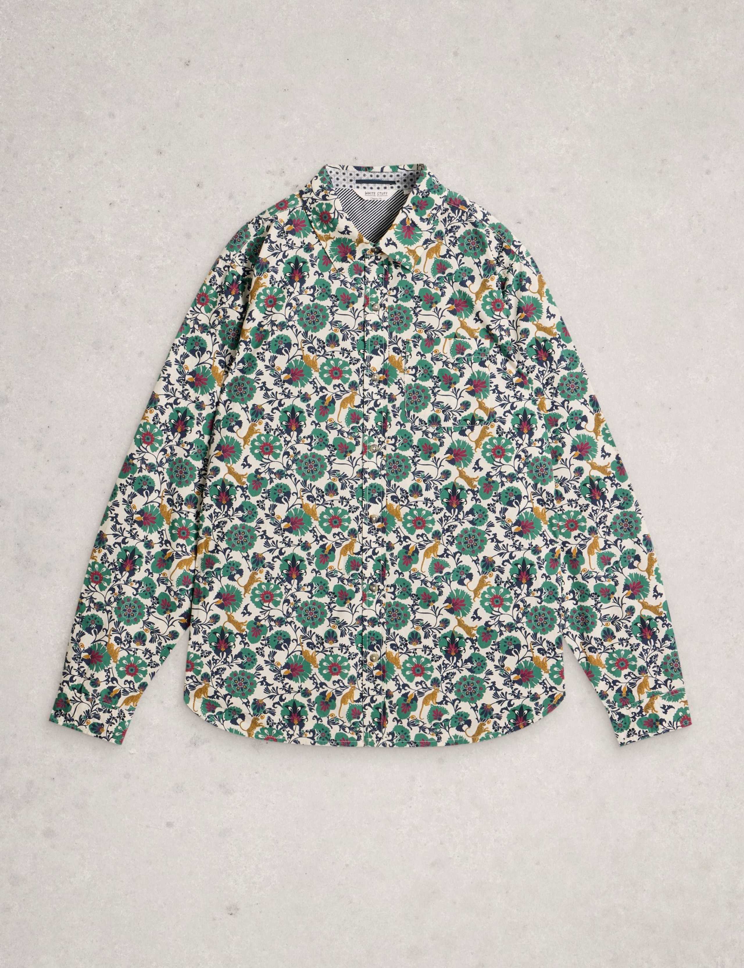 Regular Fit Pure Cotton Folk Print Shirt 2 of 6