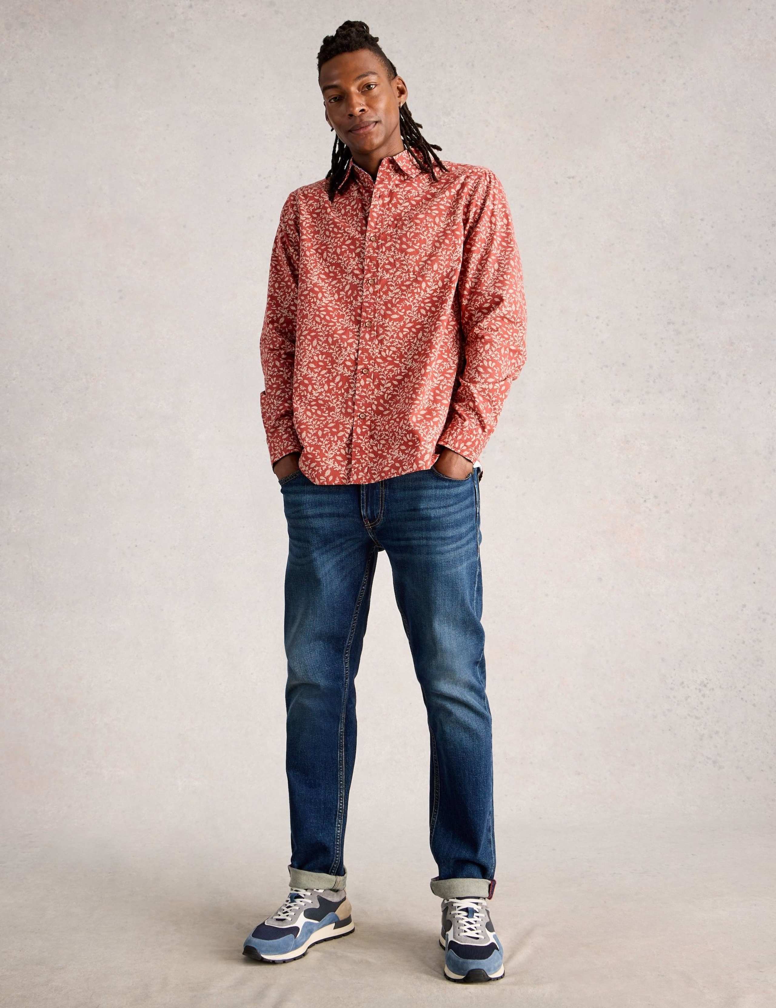 Regular Fit Pure Cotton Vine Print Shirt 1 of 6