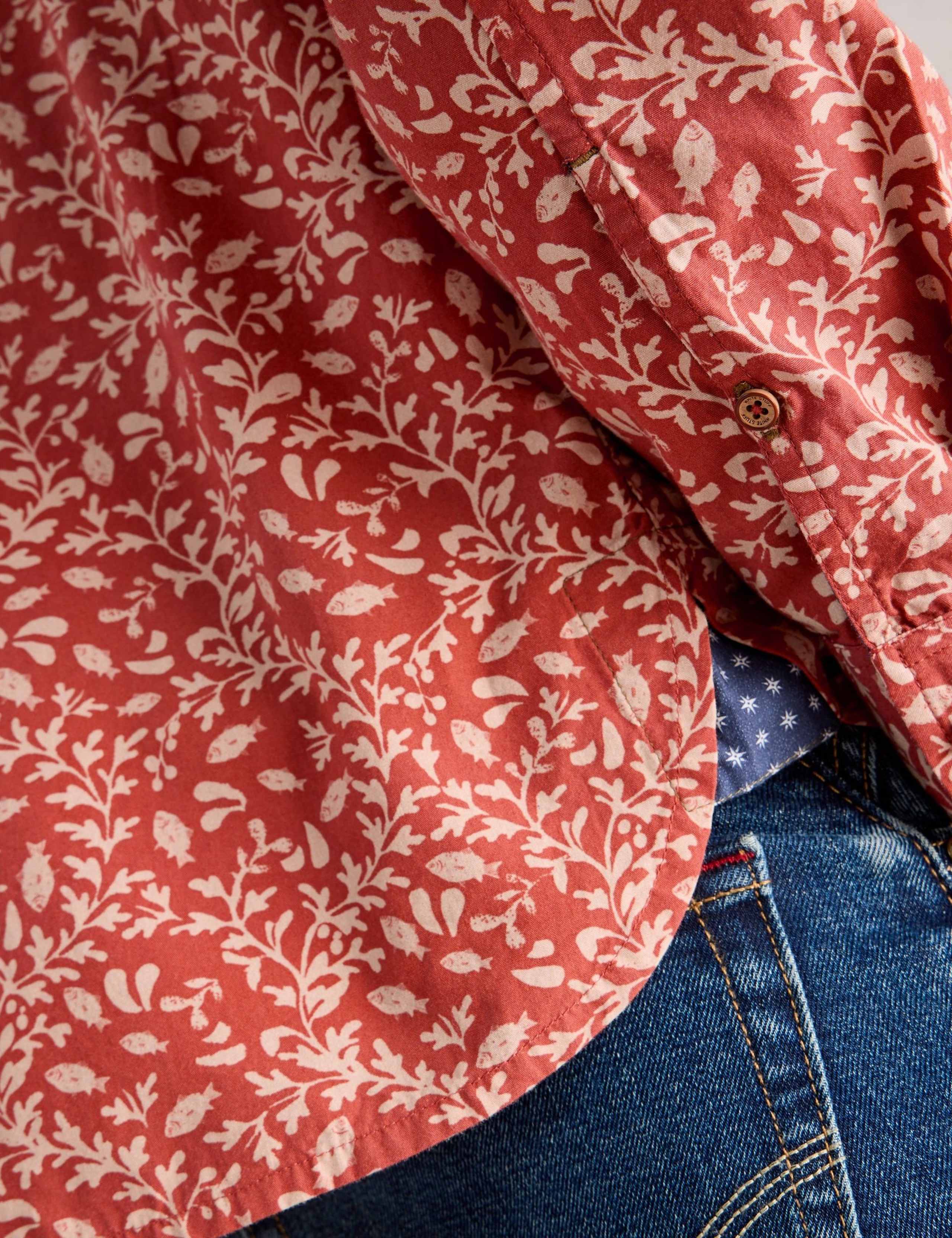 Regular Fit Pure Cotton Vine Print Shirt 5 of 6