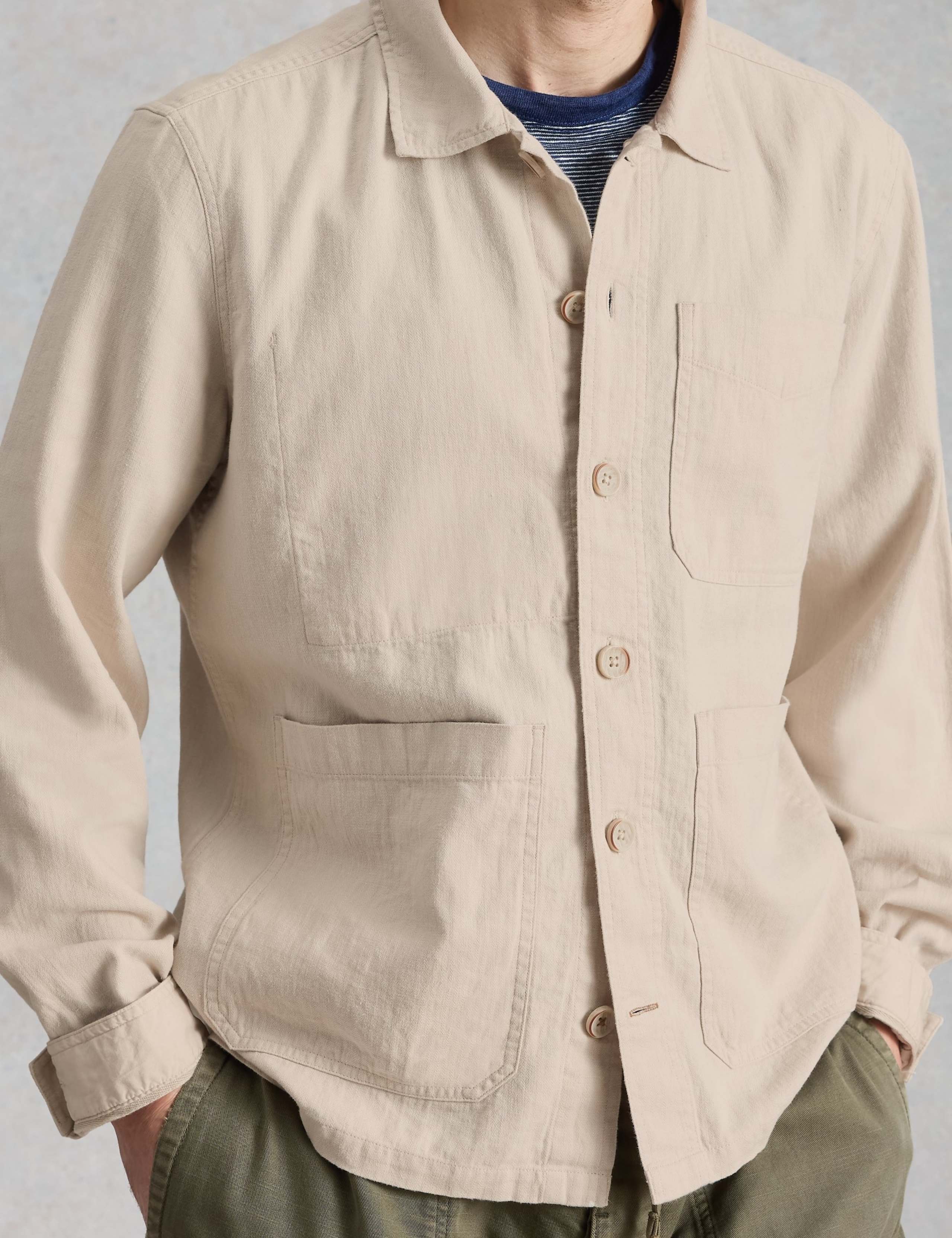 Cotton Linen Blend Overshirt 4 of 6