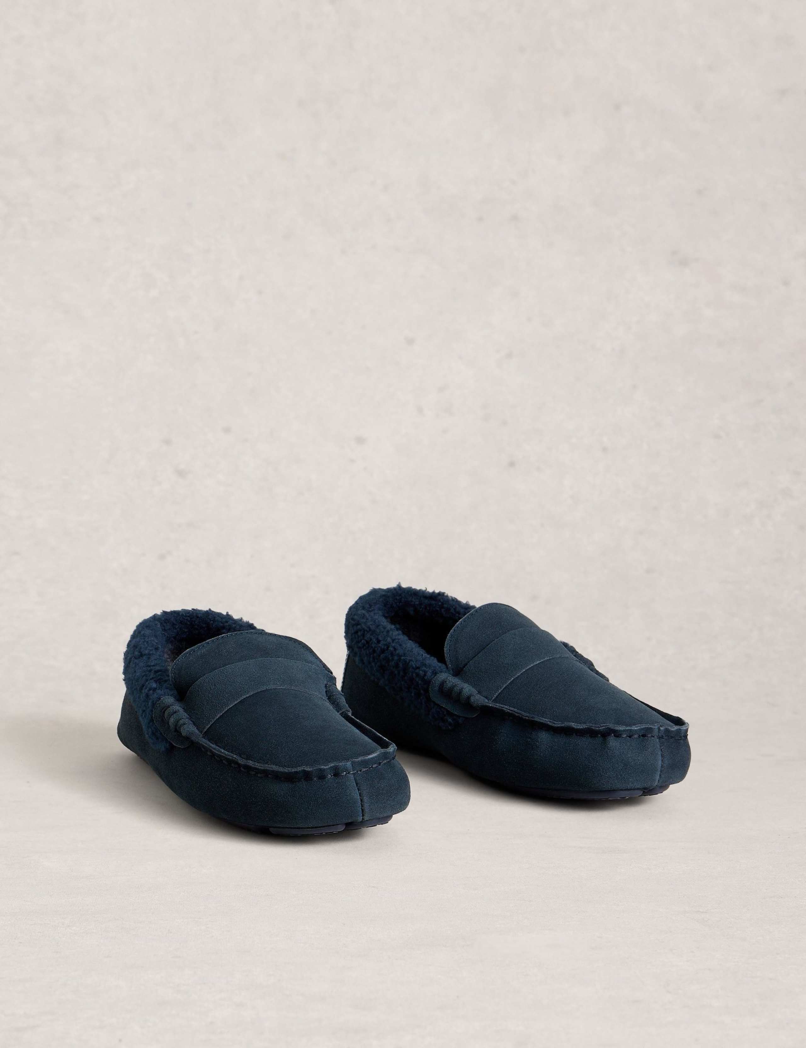 Suede Faux Fur Moccasin Slippers 2 of 4