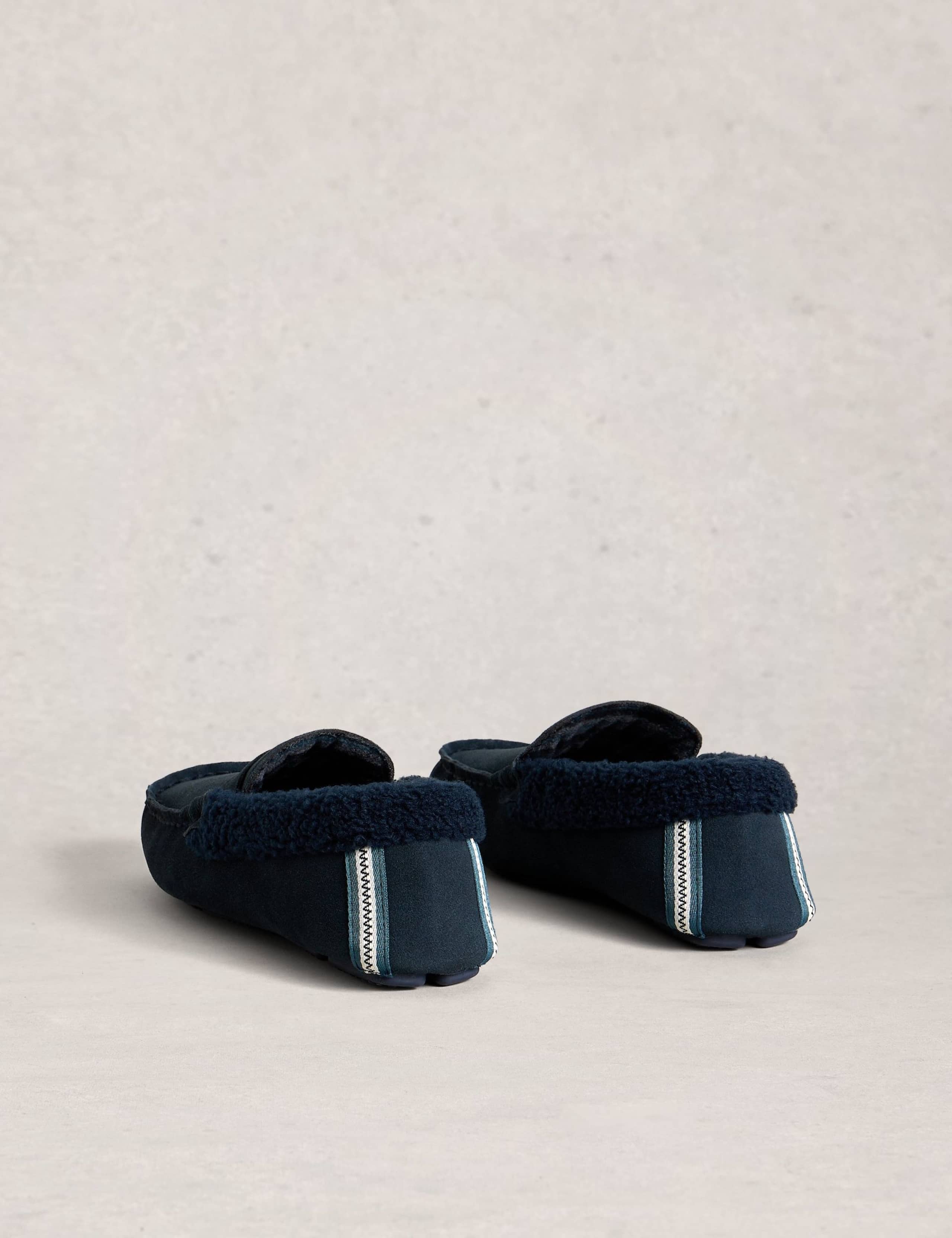 Suede Faux Fur Moccasin Slippers 3 of 4
