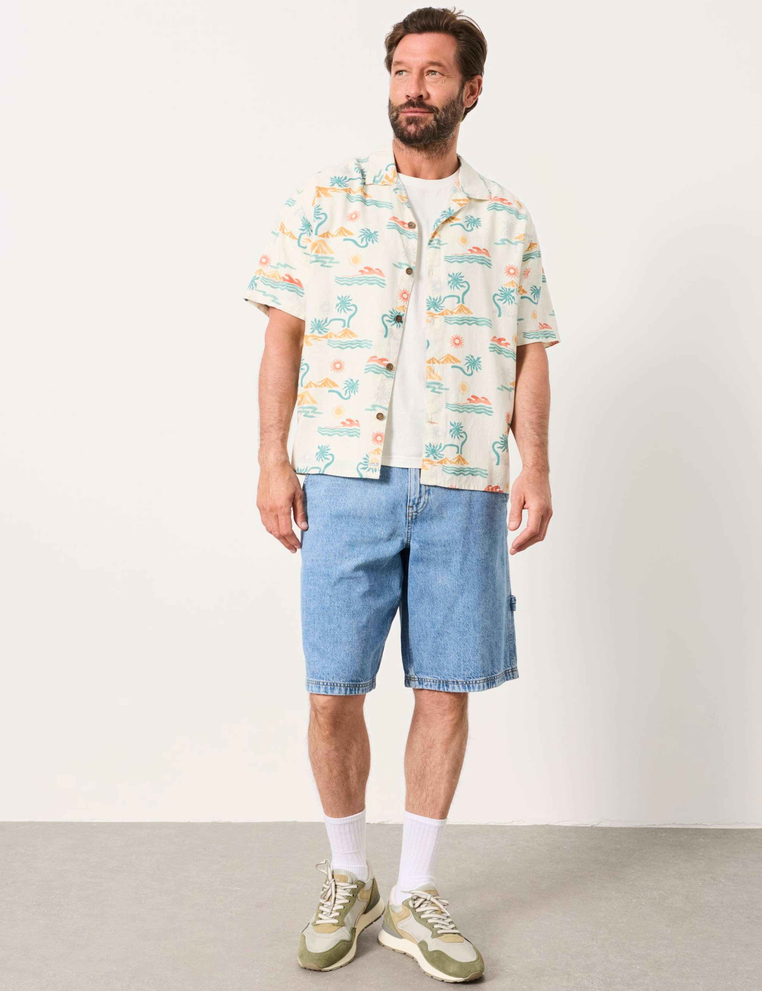 Regular Fit Pure Linen Scene Print Shirt 4 of 6