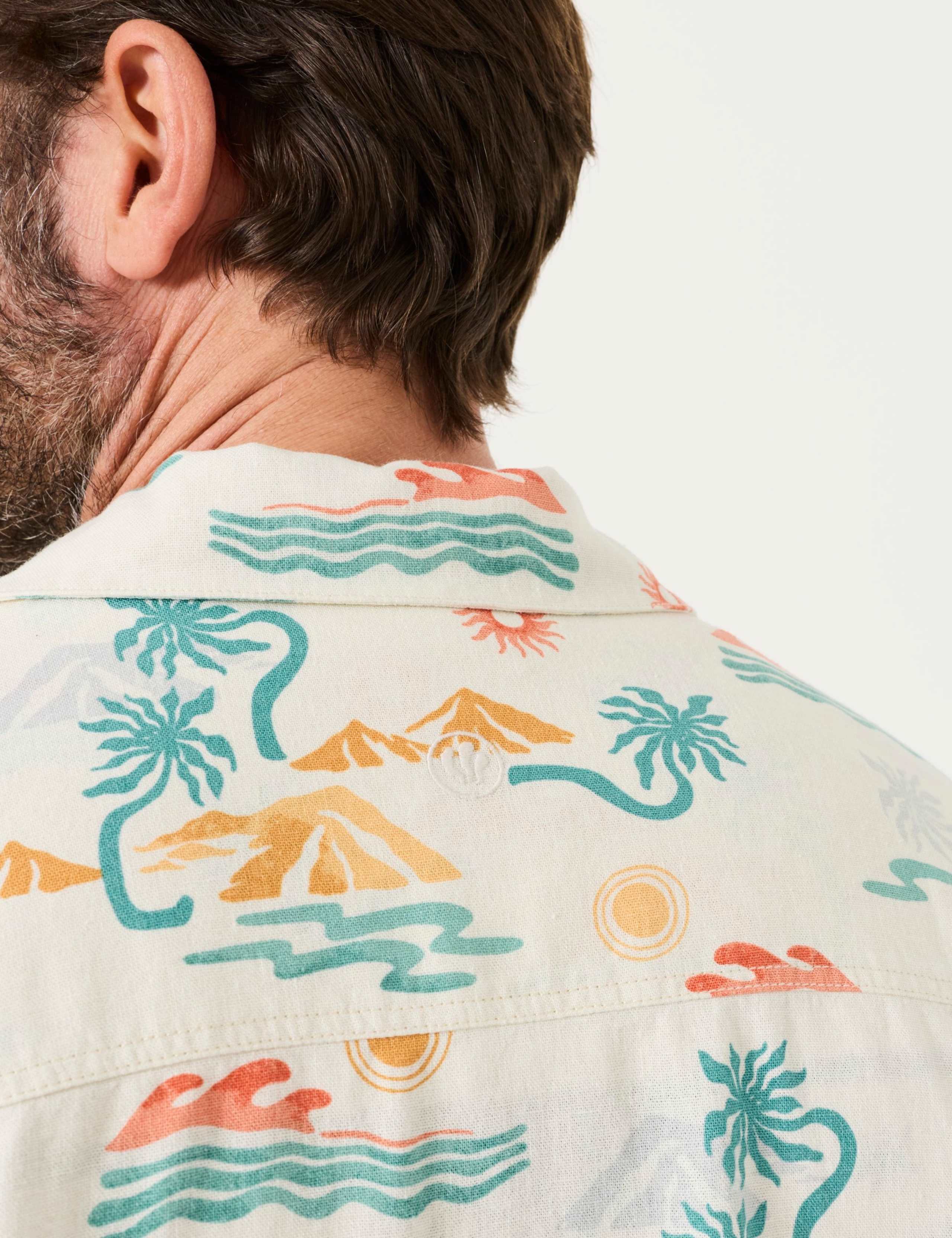 Regular Fit Pure Linen Scene Print Shirt 5 of 6