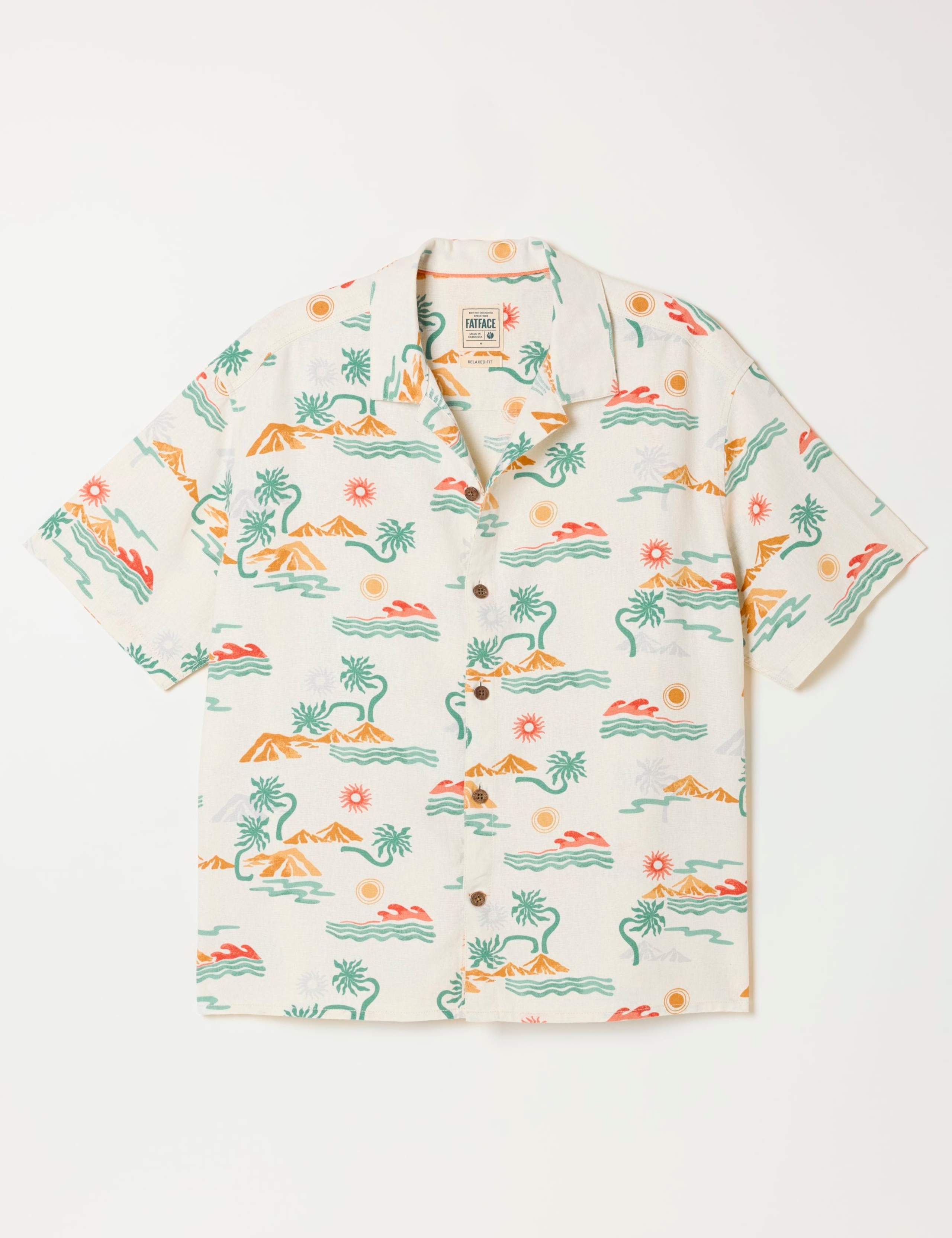 Regular Fit Pure Linen Scene Print Shirt 2 of 6