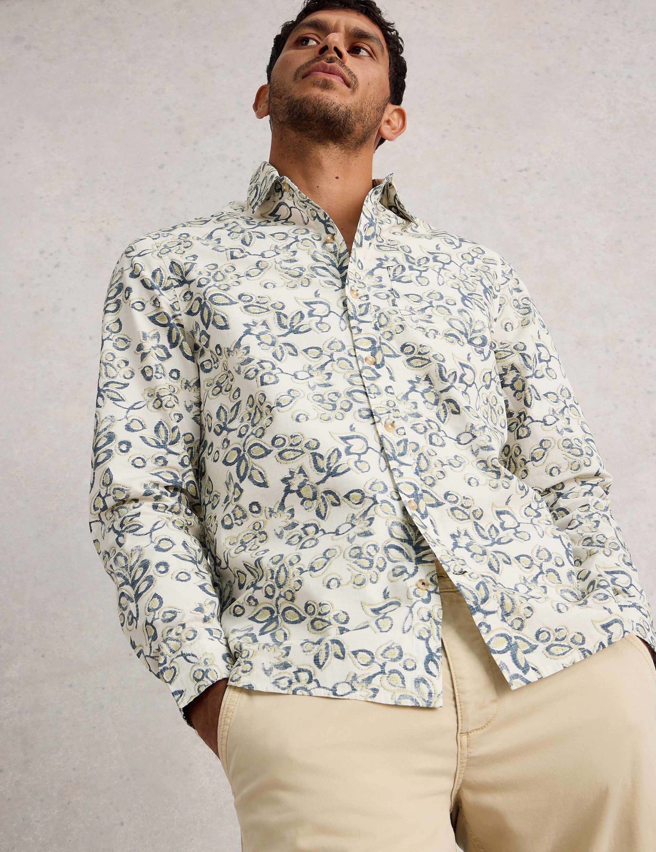 Regular Fit Pure Cotton Floral Shirt 3 of 6