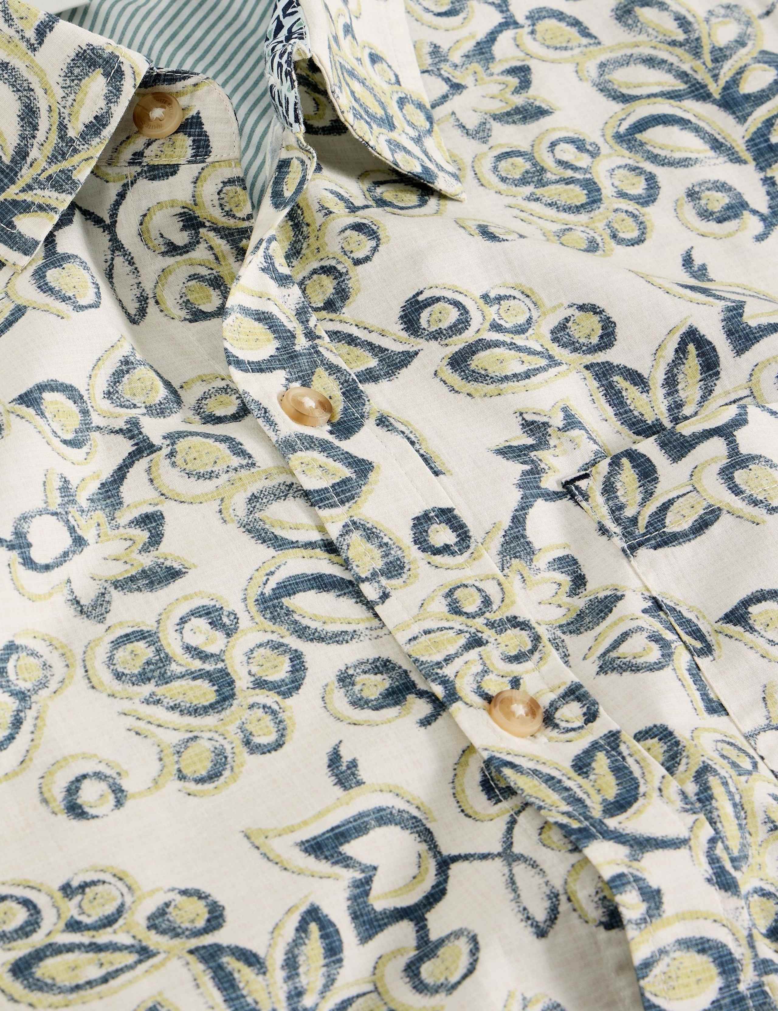 Regular Fit Pure Cotton Floral Shirt 5 of 6