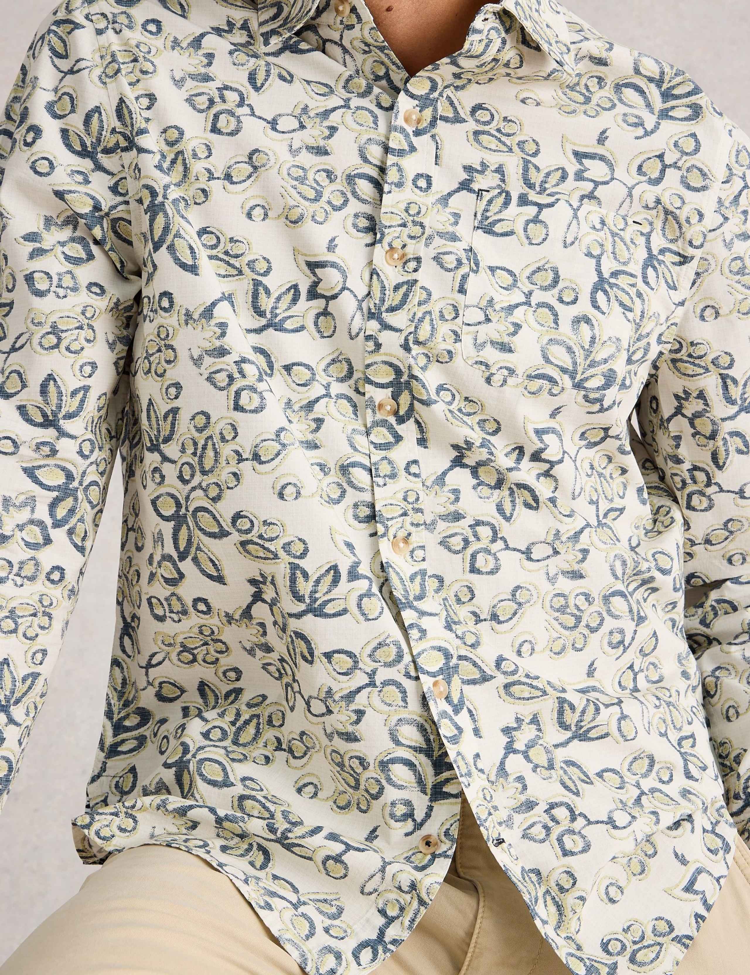 Regular Fit Pure Cotton Floral Shirt 6 of 6