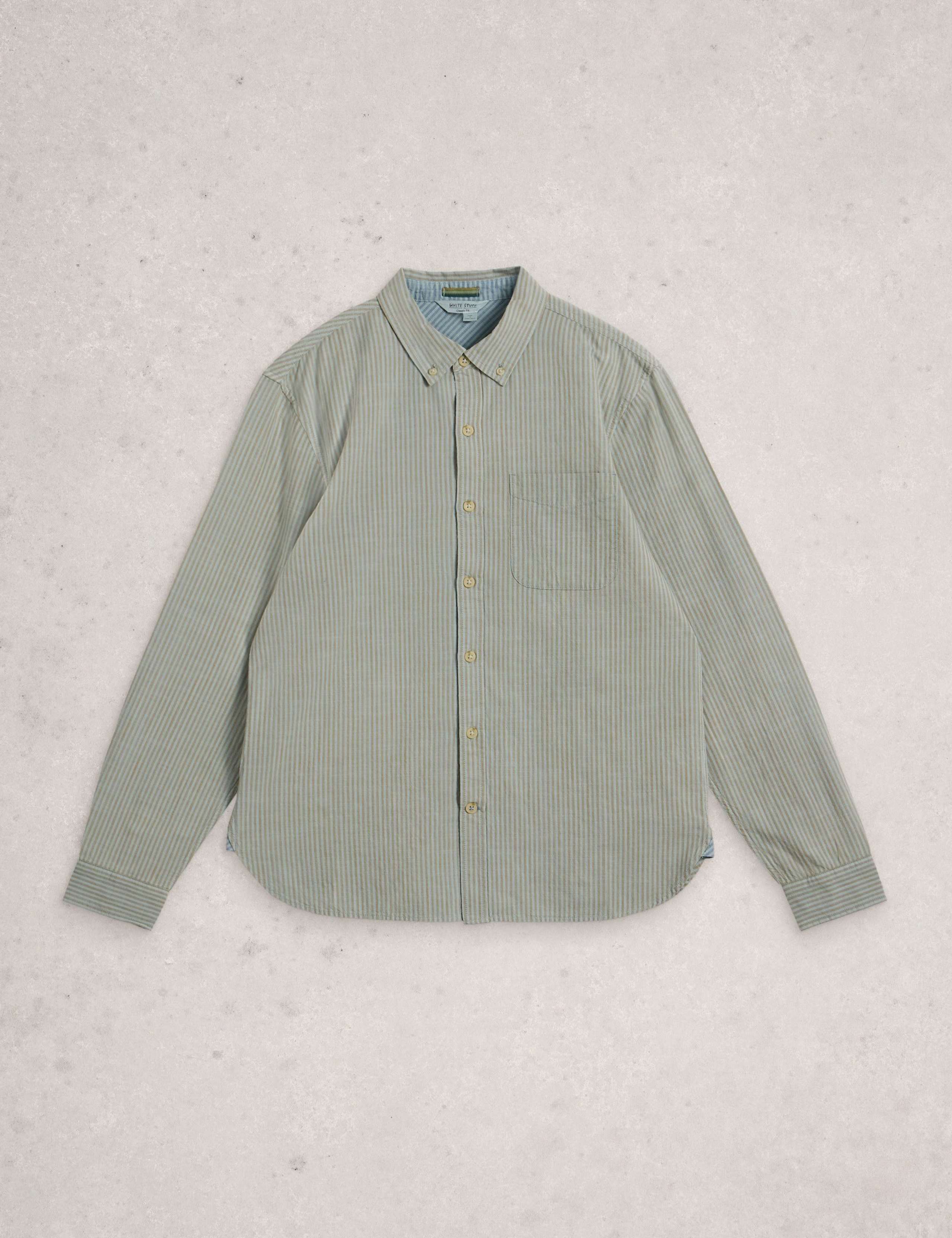 Pure Cotton Striped Oxford Shirt 2 of 6