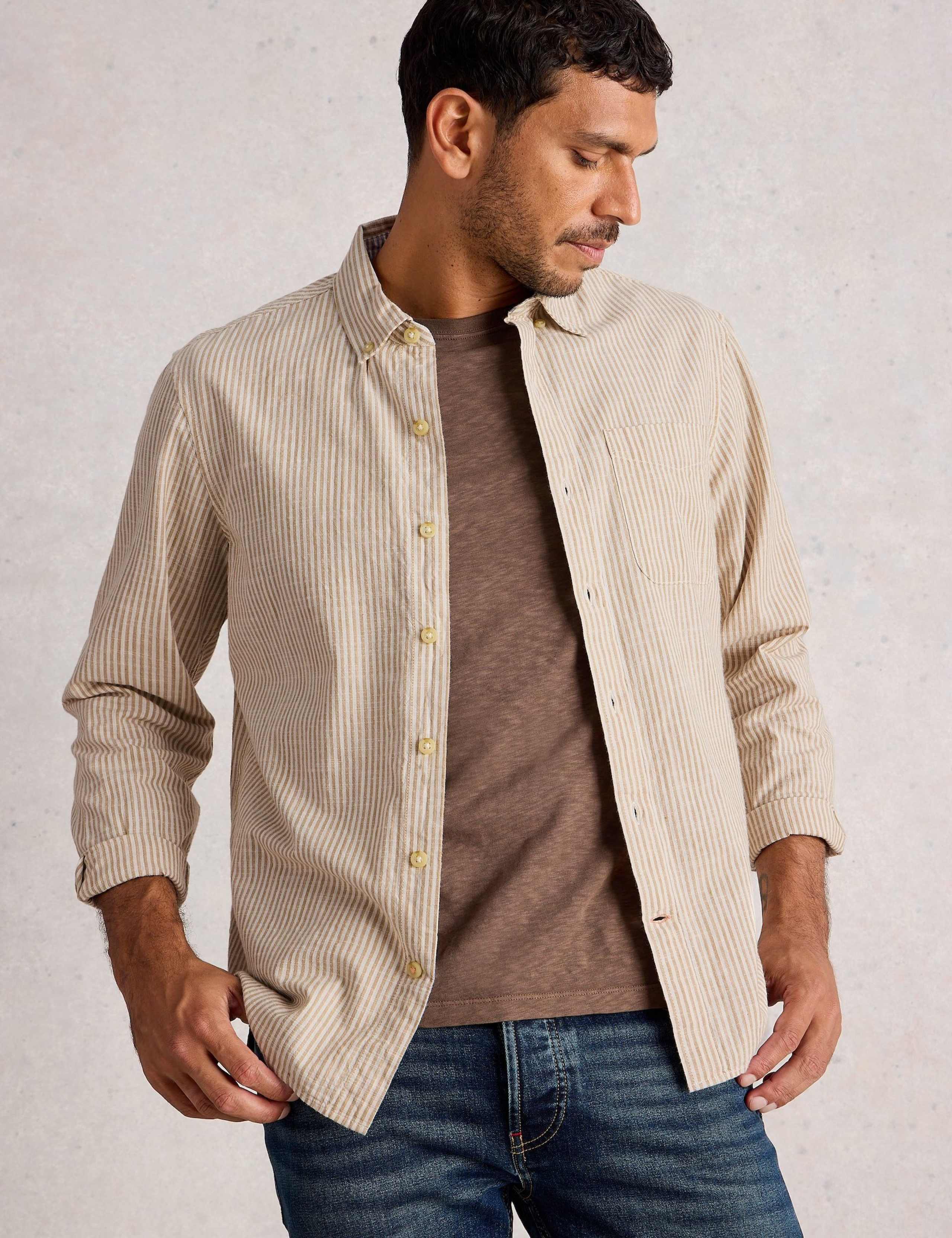 Pure Cotton Striped Oxford Shirt 3 of 6