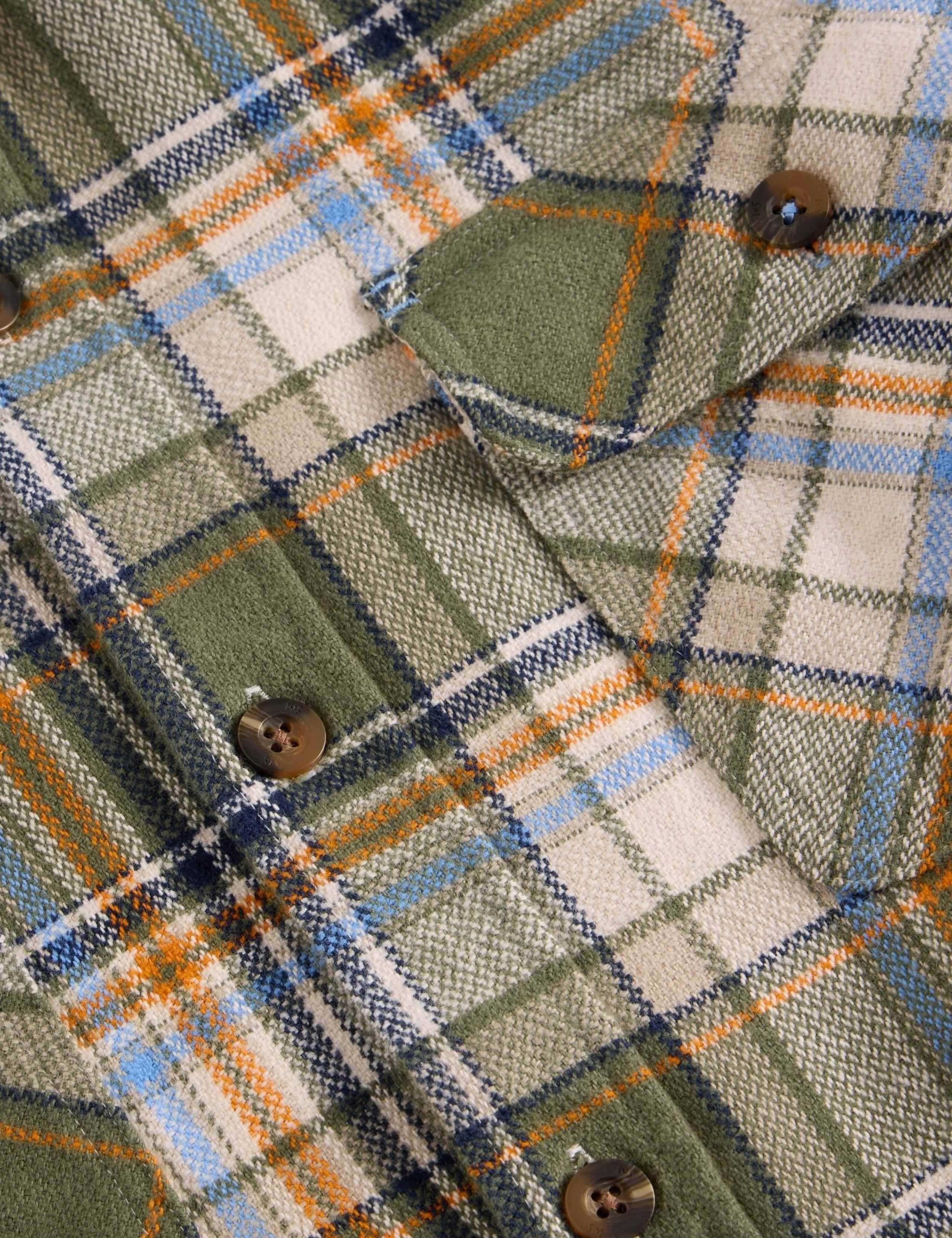 Regular Fit Pure Cotton Checked Overshirt 3 of 6