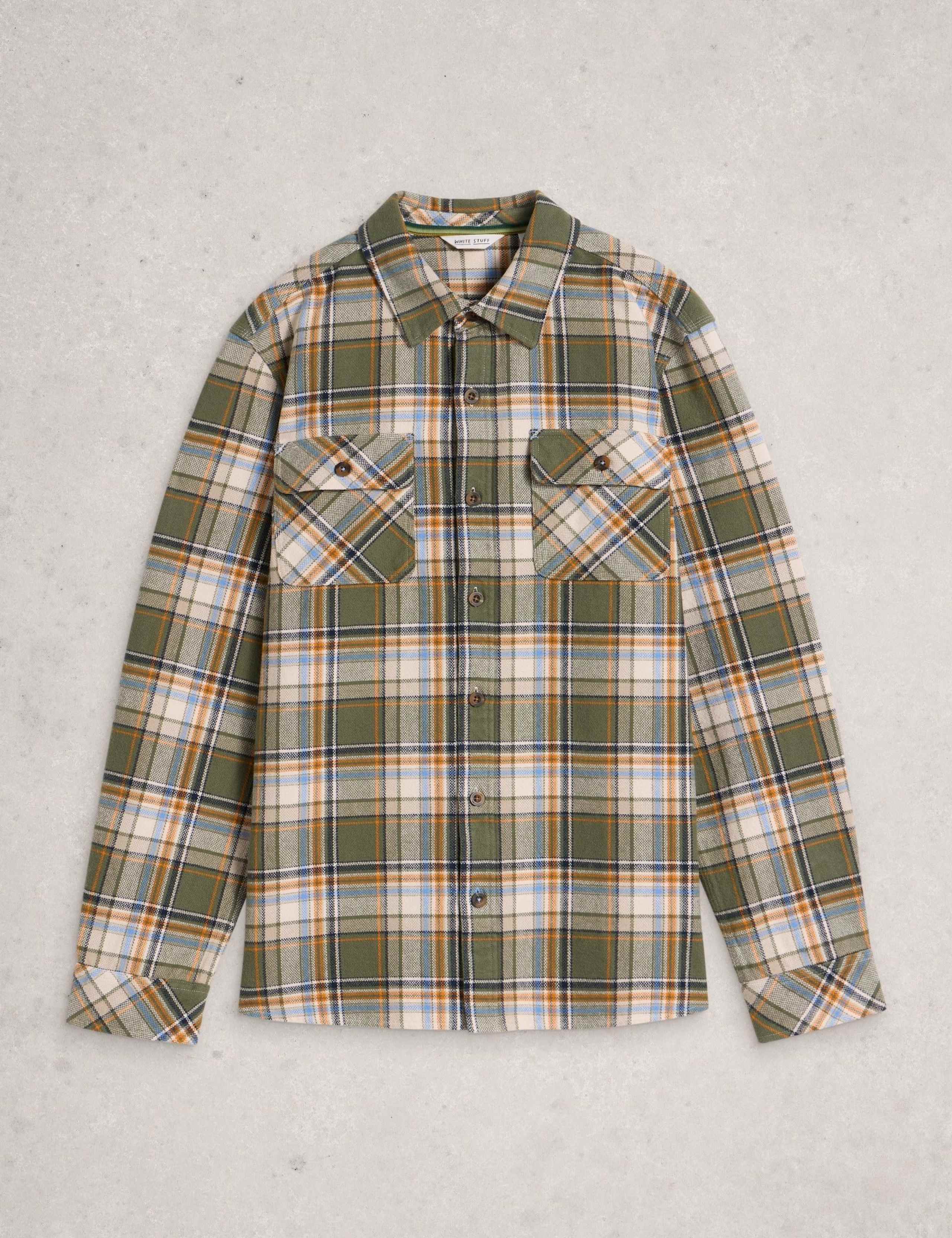 Regular Fit Pure Cotton Checked Overshirt 5 of 6