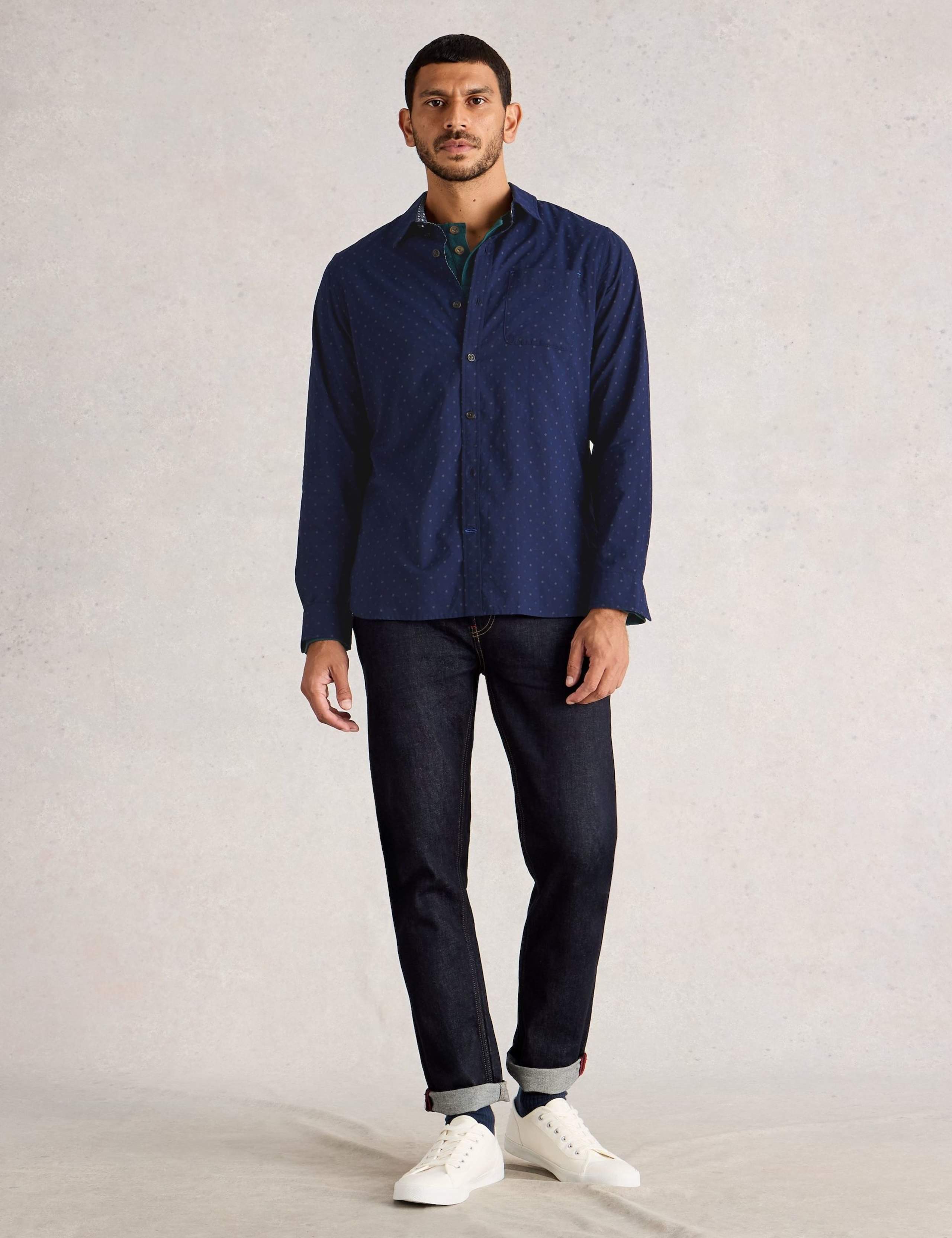 Regular Fit Pure Cotton Spot Print Shirt 3 of 6
