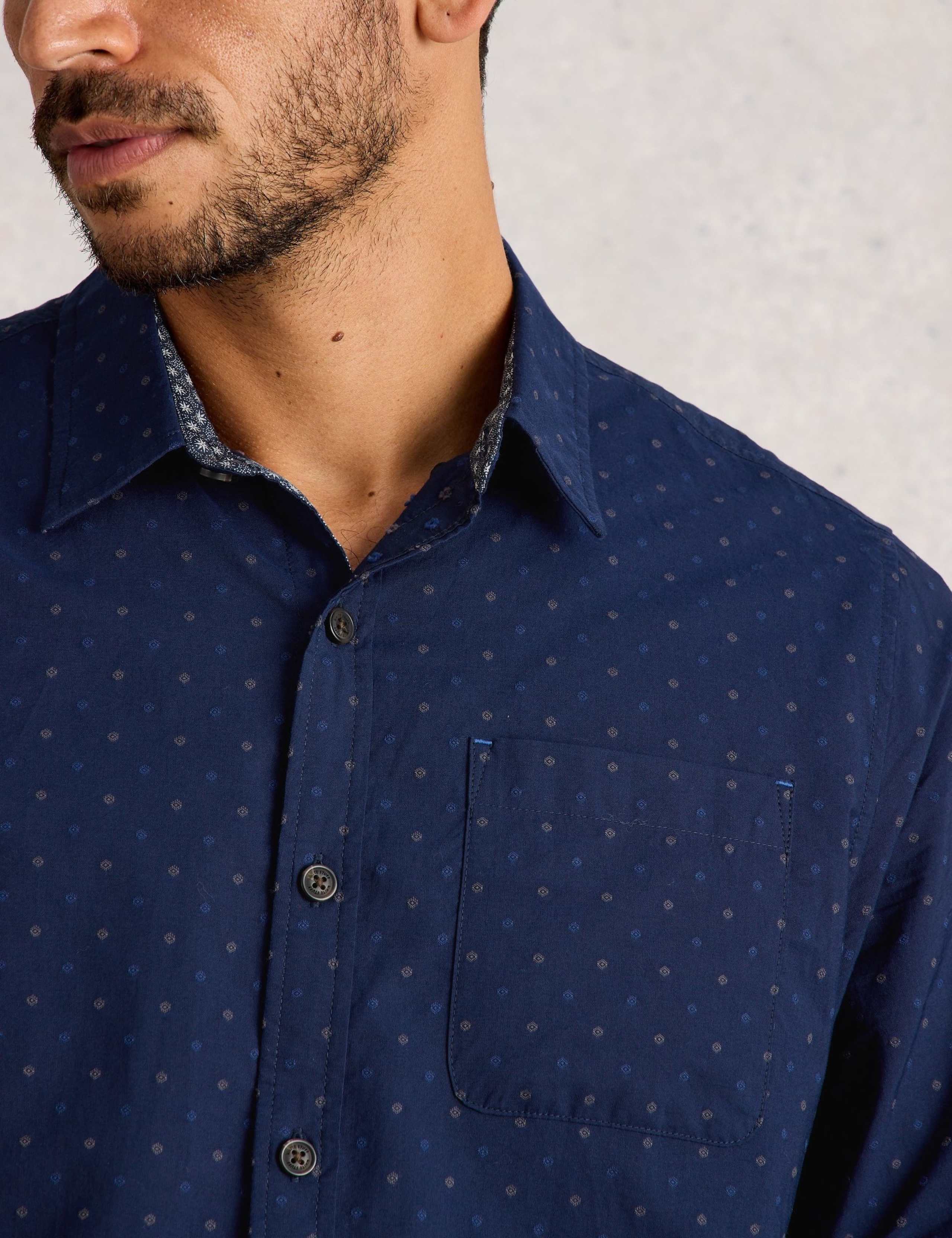 Regular Fit Pure Cotton Spot Print Shirt 5 of 6