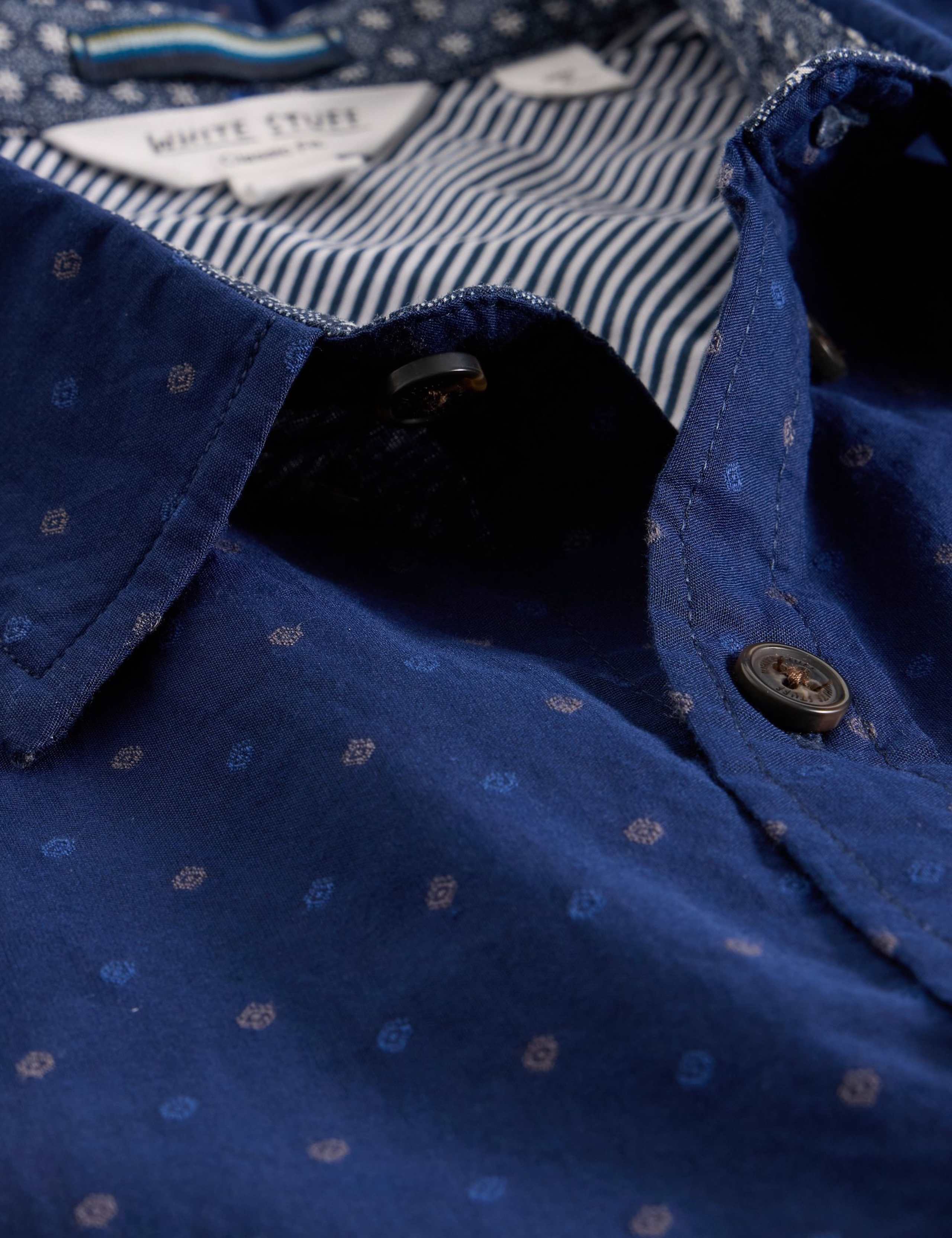 Regular Fit Pure Cotton Spot Print Shirt 6 of 6