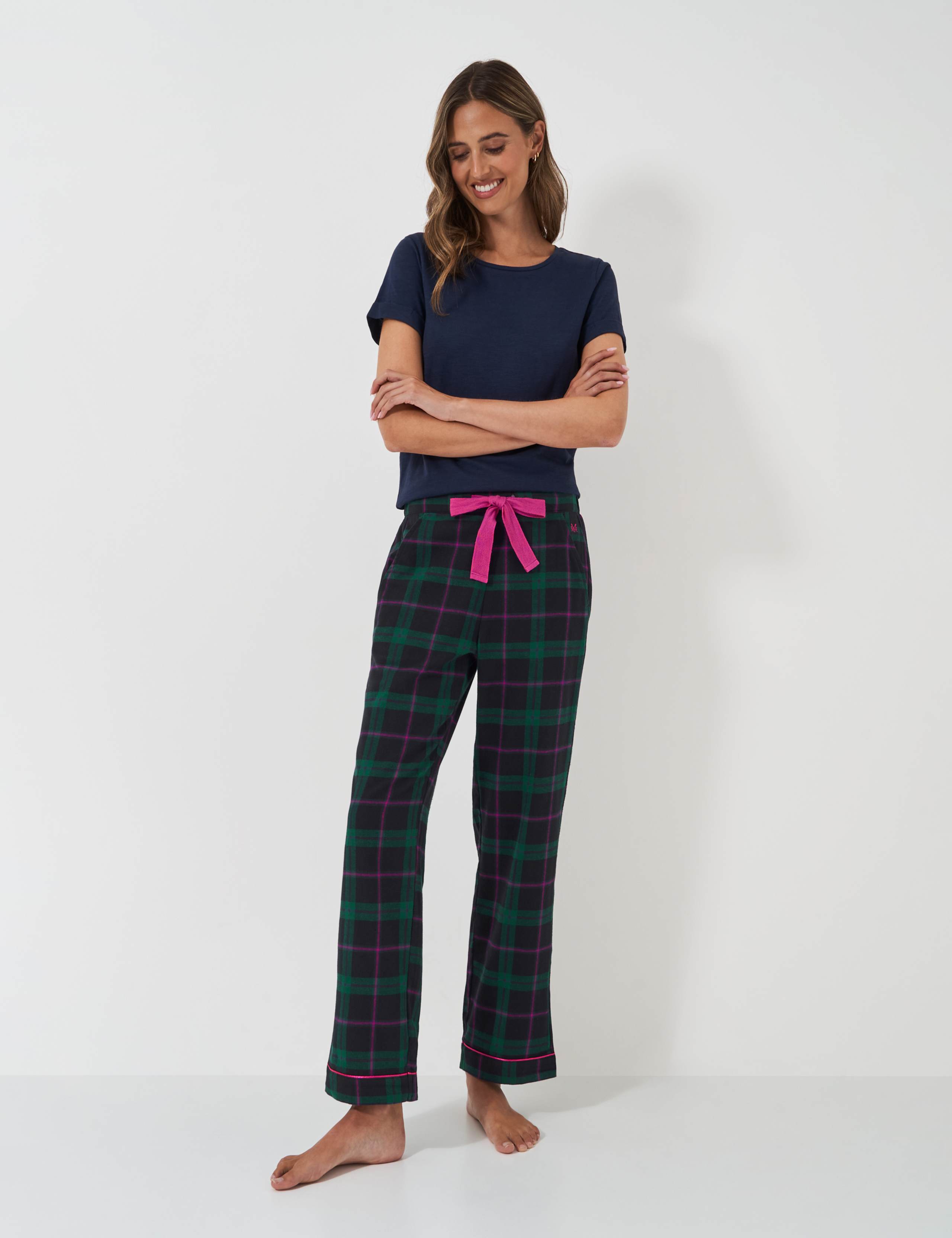 Brushed Flannel Checked Lounge Trousers 3 of 5