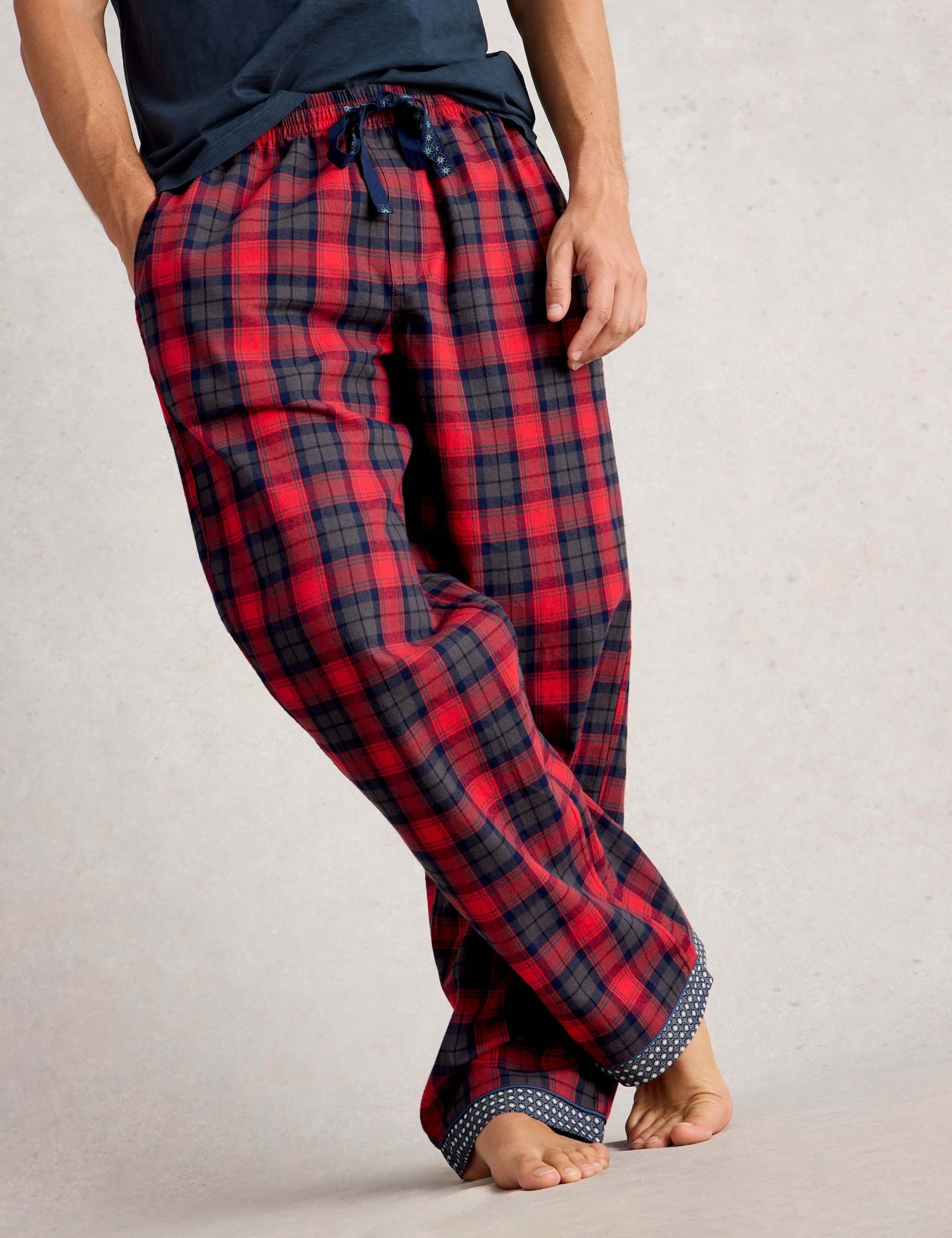 Pure Cotton Checked Pyjama Bottoms 3 of 7