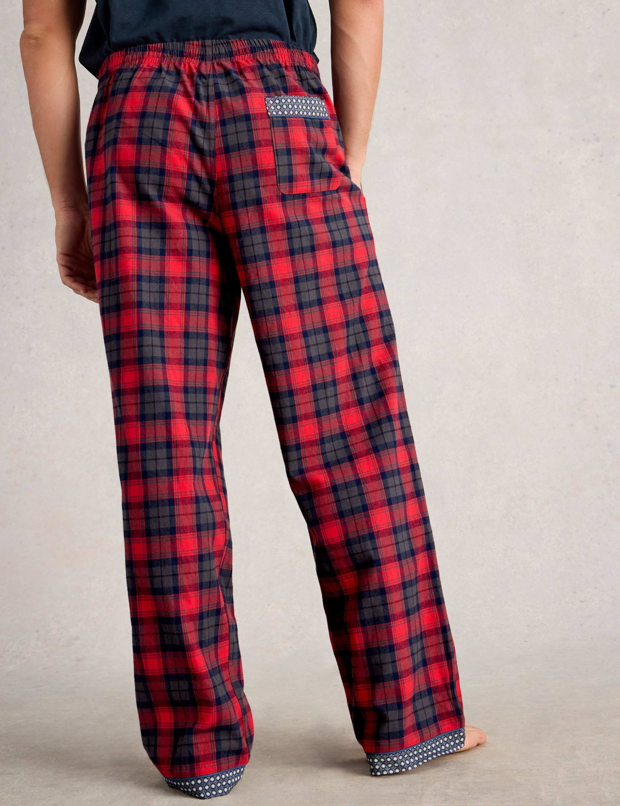 Pure Cotton Checked Pyjama Bottoms 4 of 7
