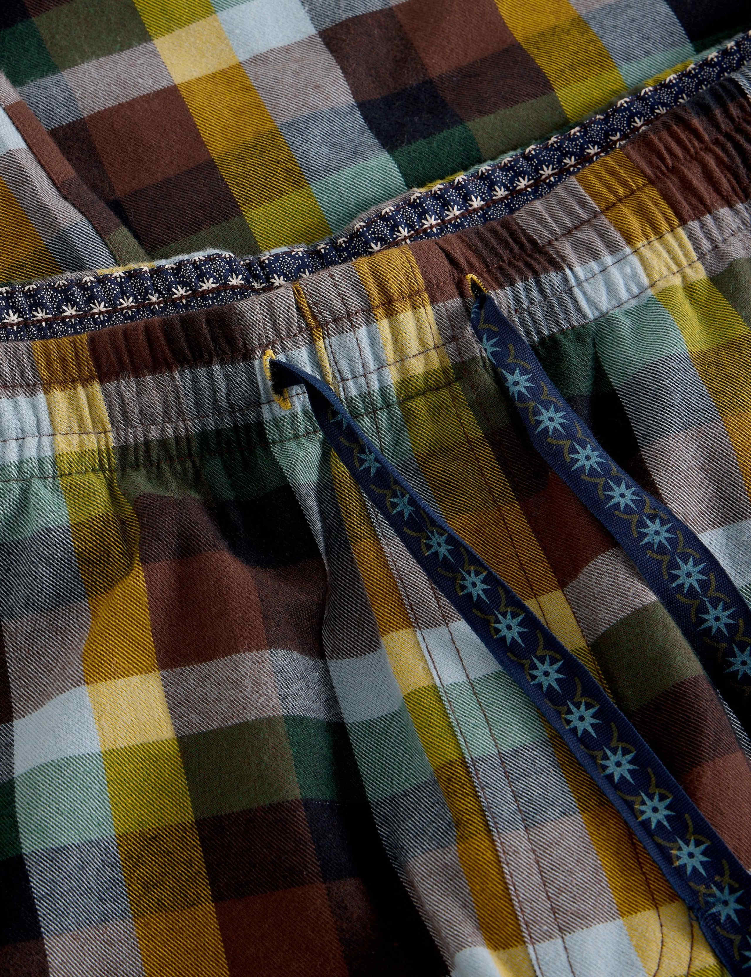 Pure Cotton Checked Pyjama Bottoms 5 of 6