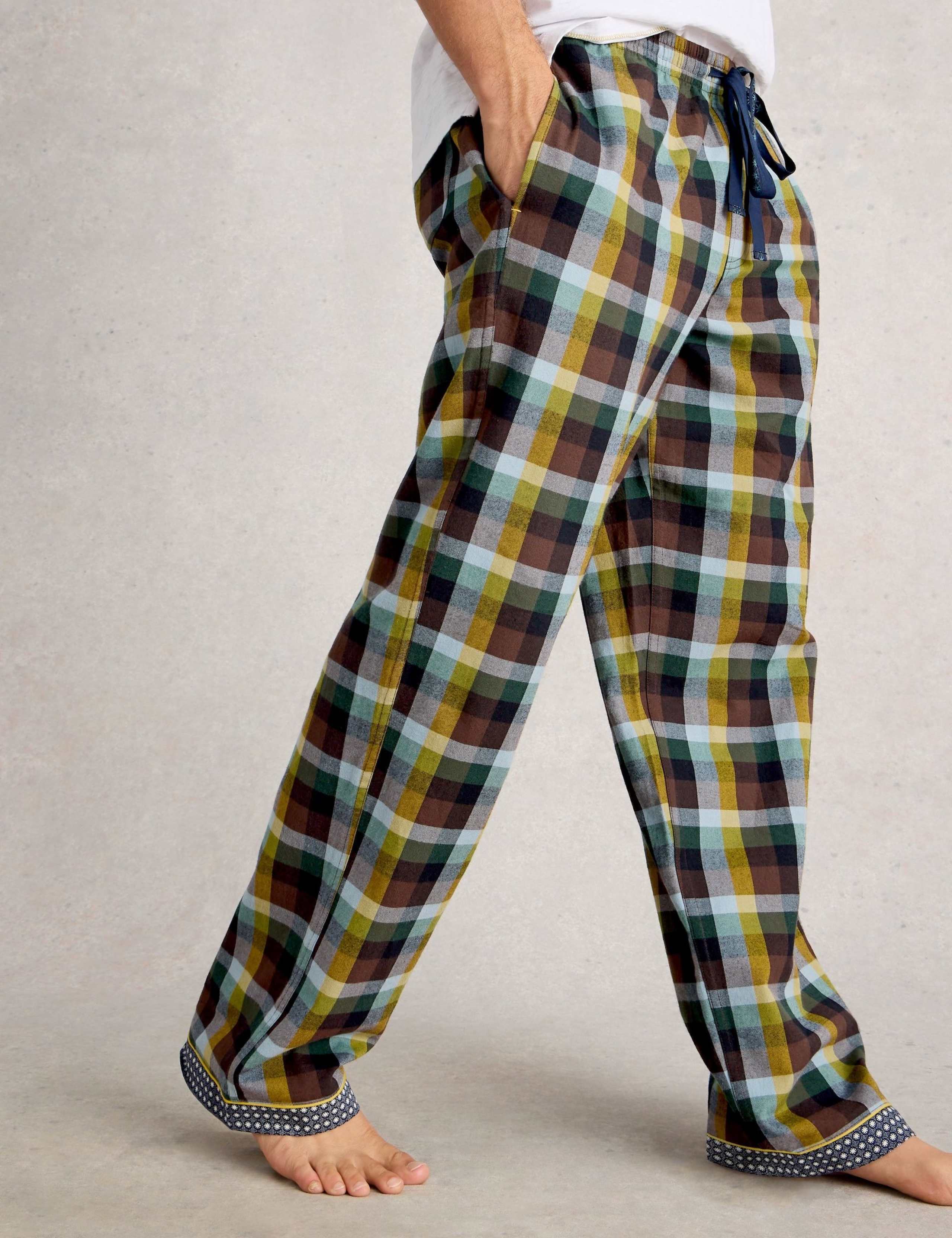 Pure Cotton Checked Pyjama Bottoms 6 of 6