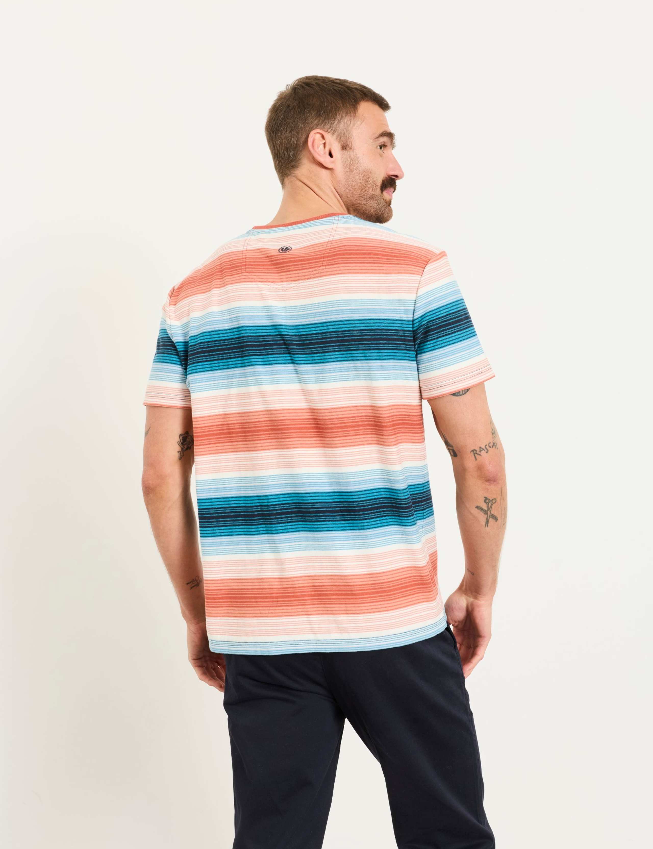 Pure Cotton Jersey Ombre Striped T-Shirt 3 of 5