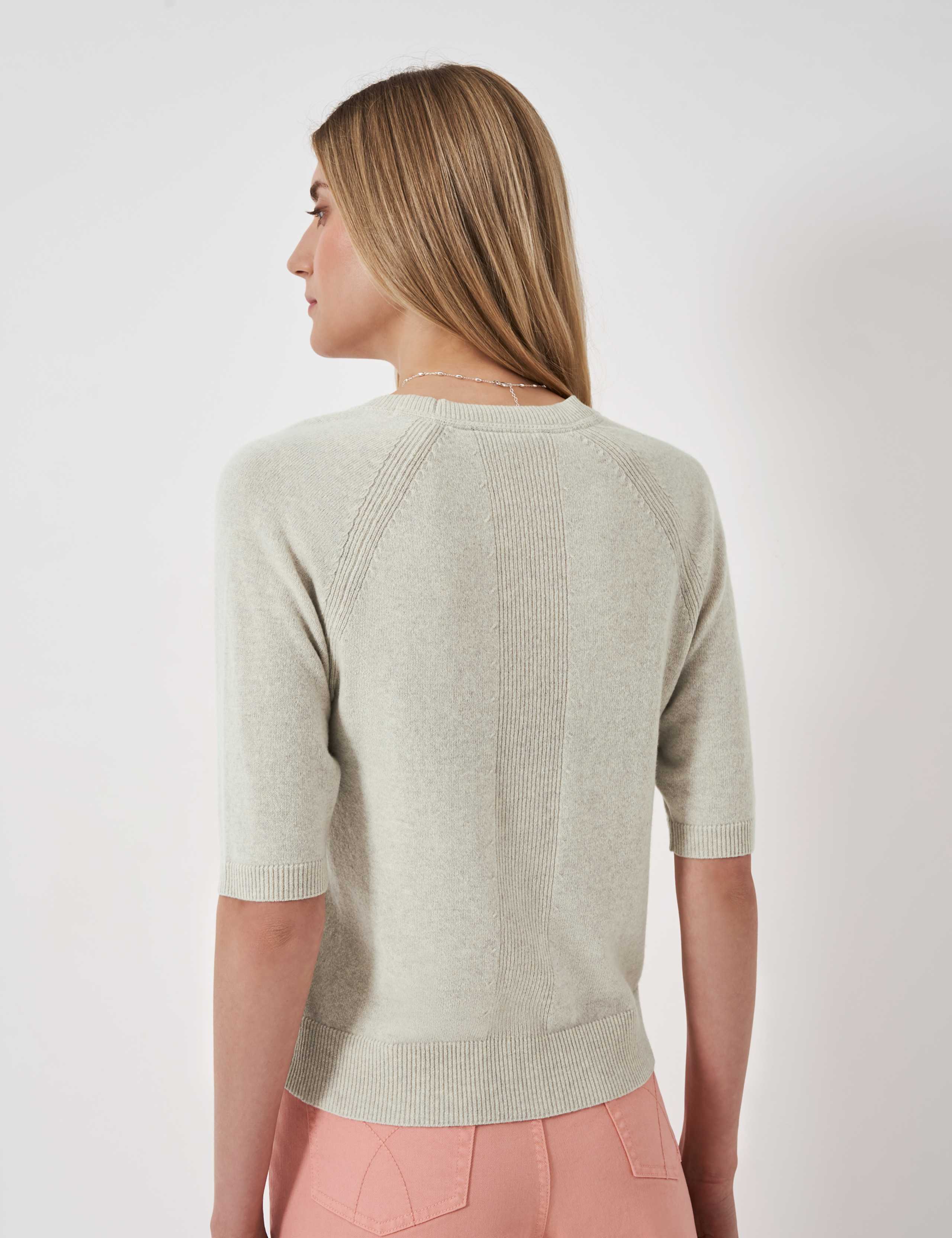 Merino Wool Rich Half Sleeve Cardigan 4 of 5
