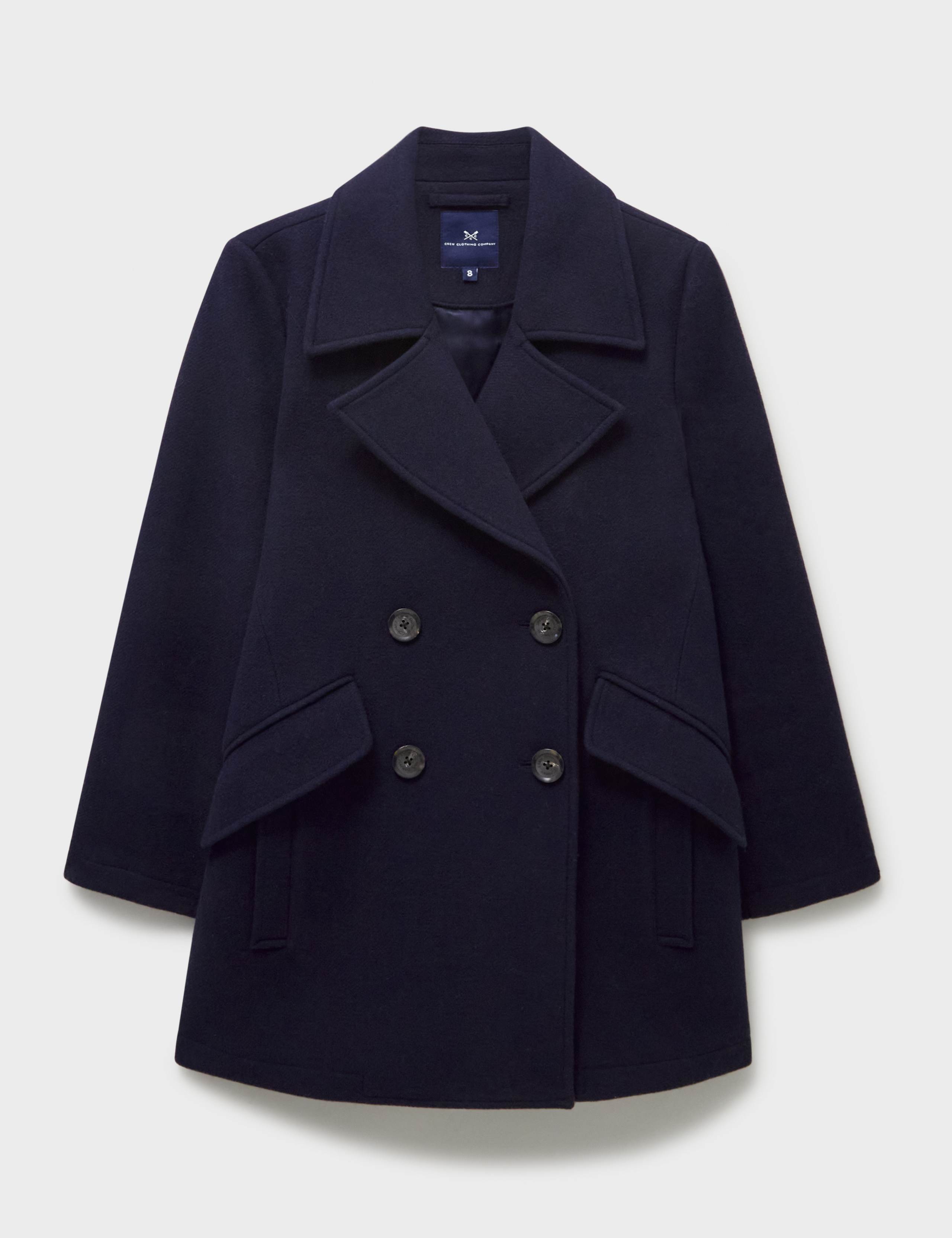 Wool Blend Double Breasted Pea Coat 2 of 5