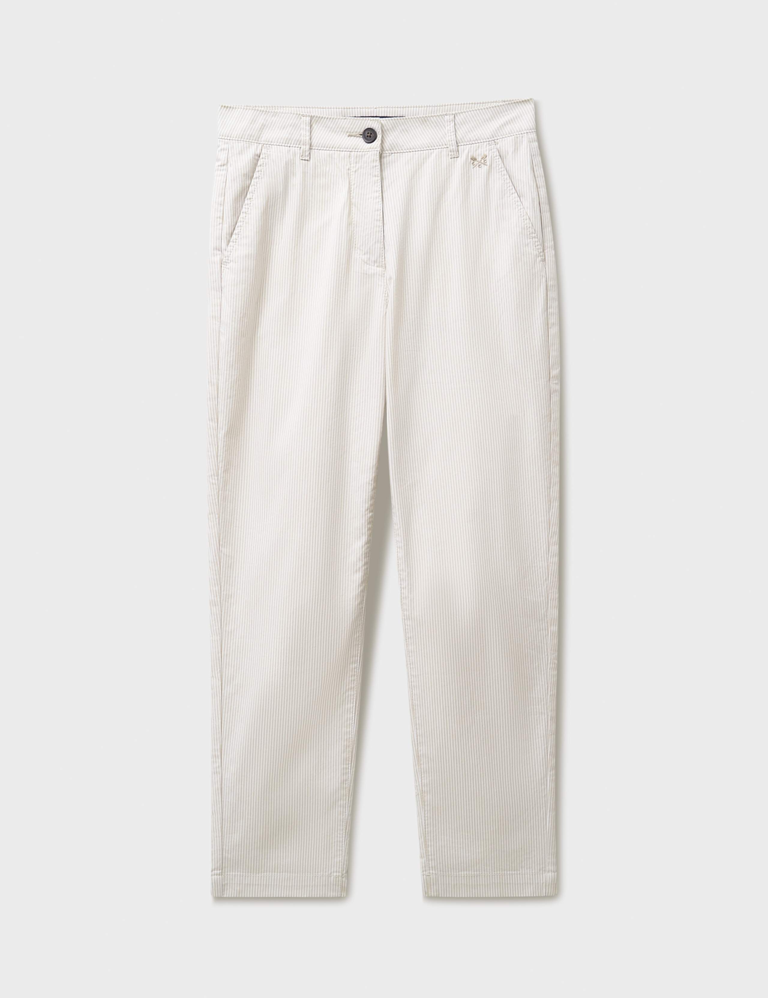 Cotton Rich Striped Tapered Trousers 2 of 5