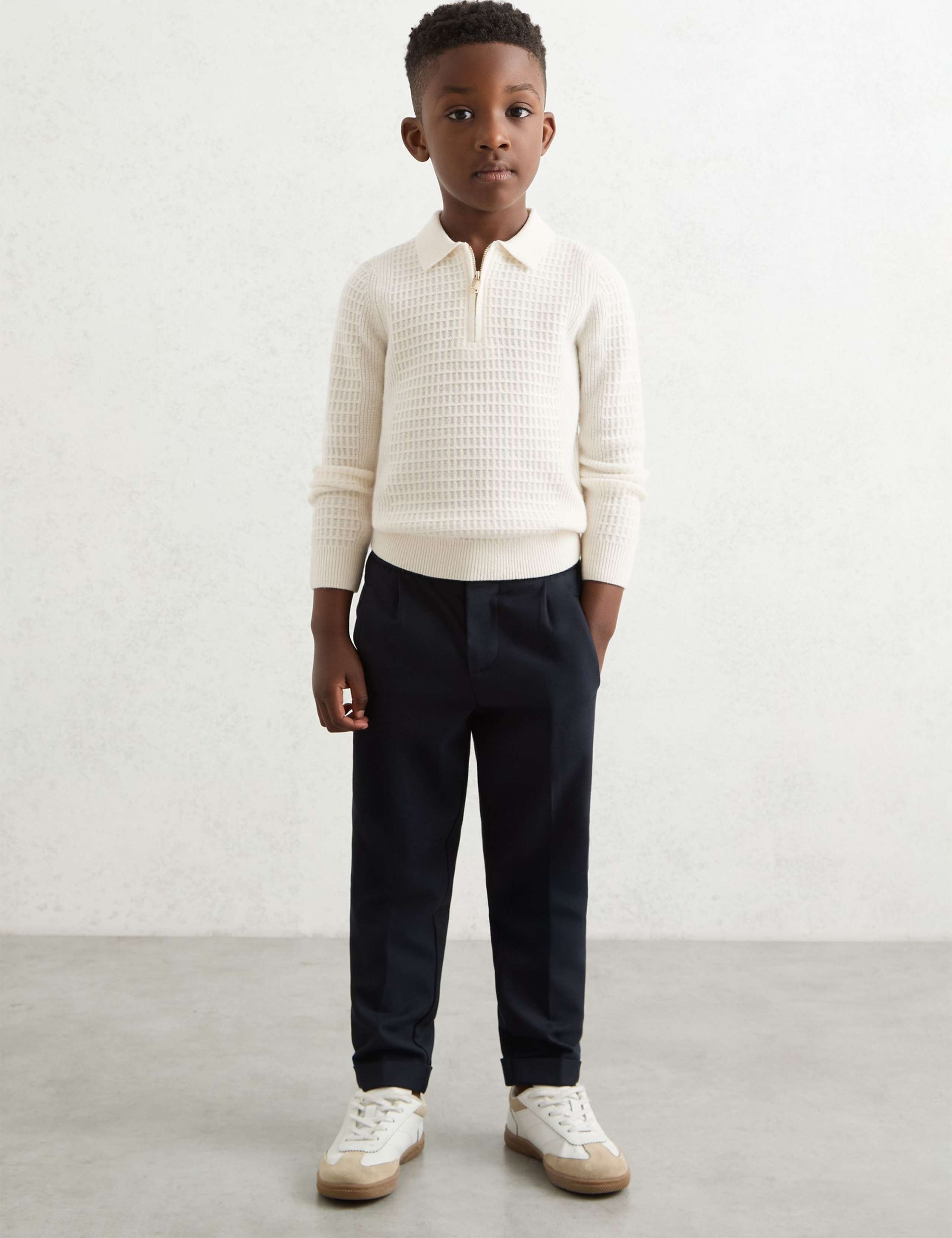 Pure Wool Knitted Polo Shirt (3-14 Yrs) 3 of 4