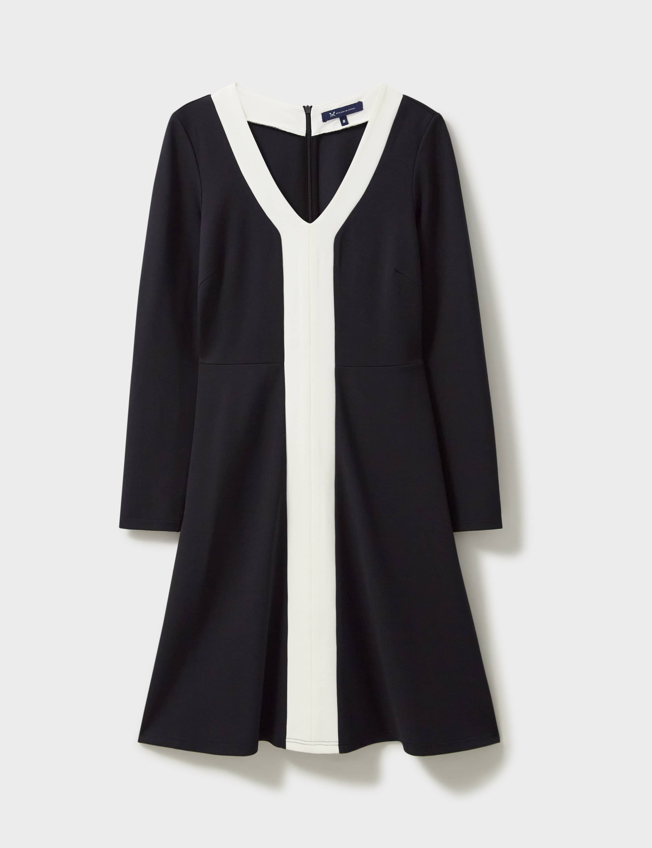 Colour Block Knee Length Skater Dress 2 of 4