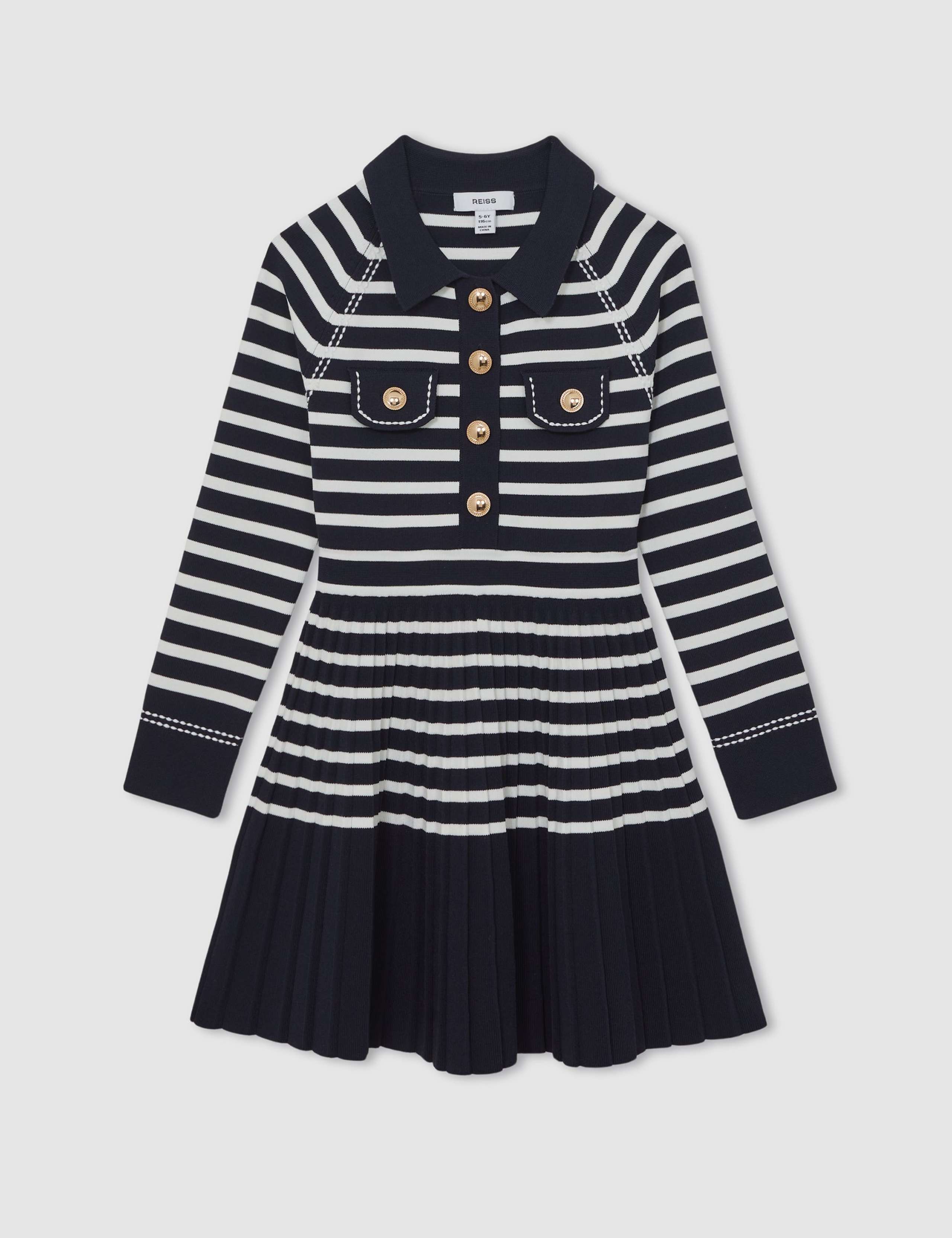 Knitted Striped Dress (3-14 Yrs) 2 of 5