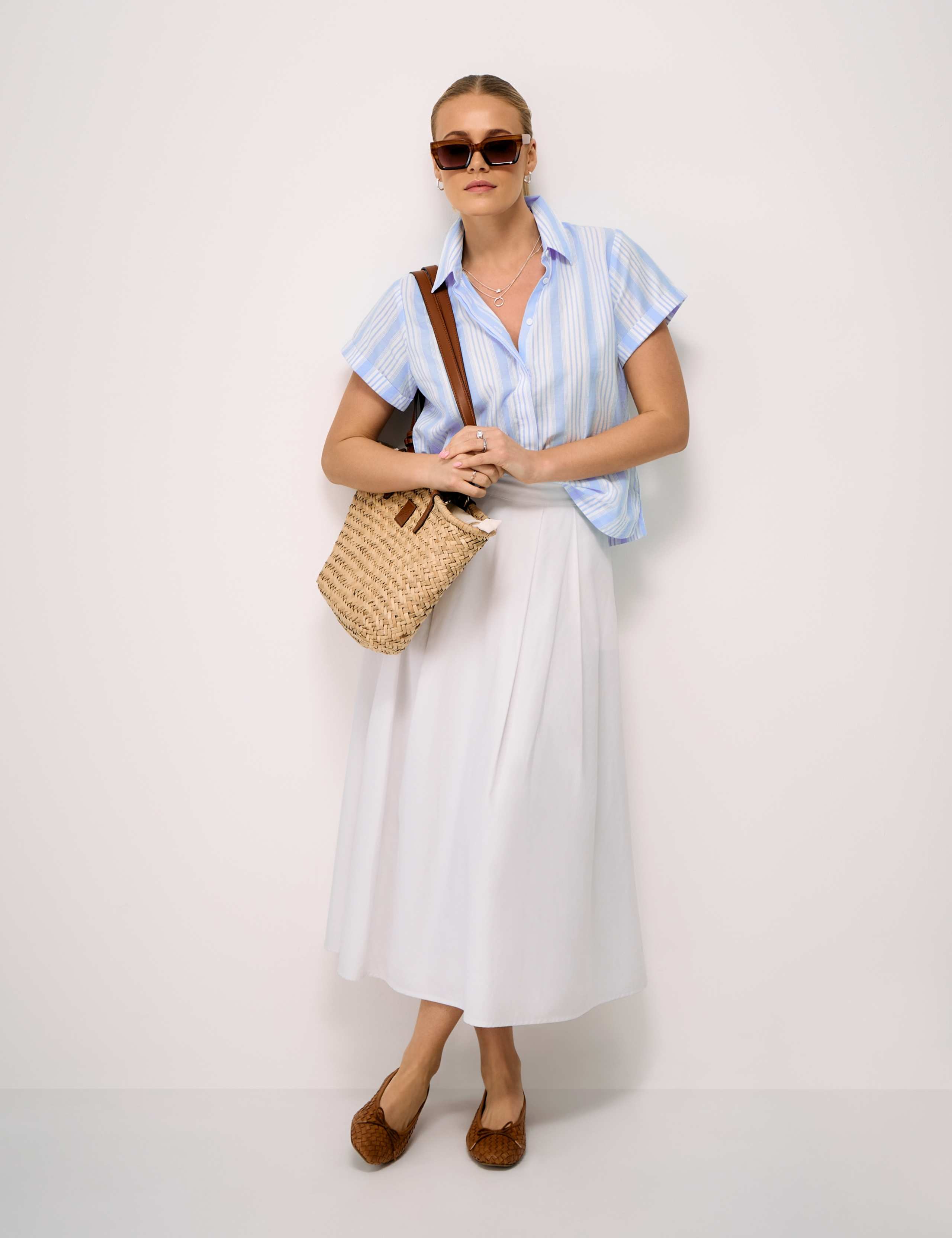 Pure Cotton Striped Button Through Shirt 3 of 5