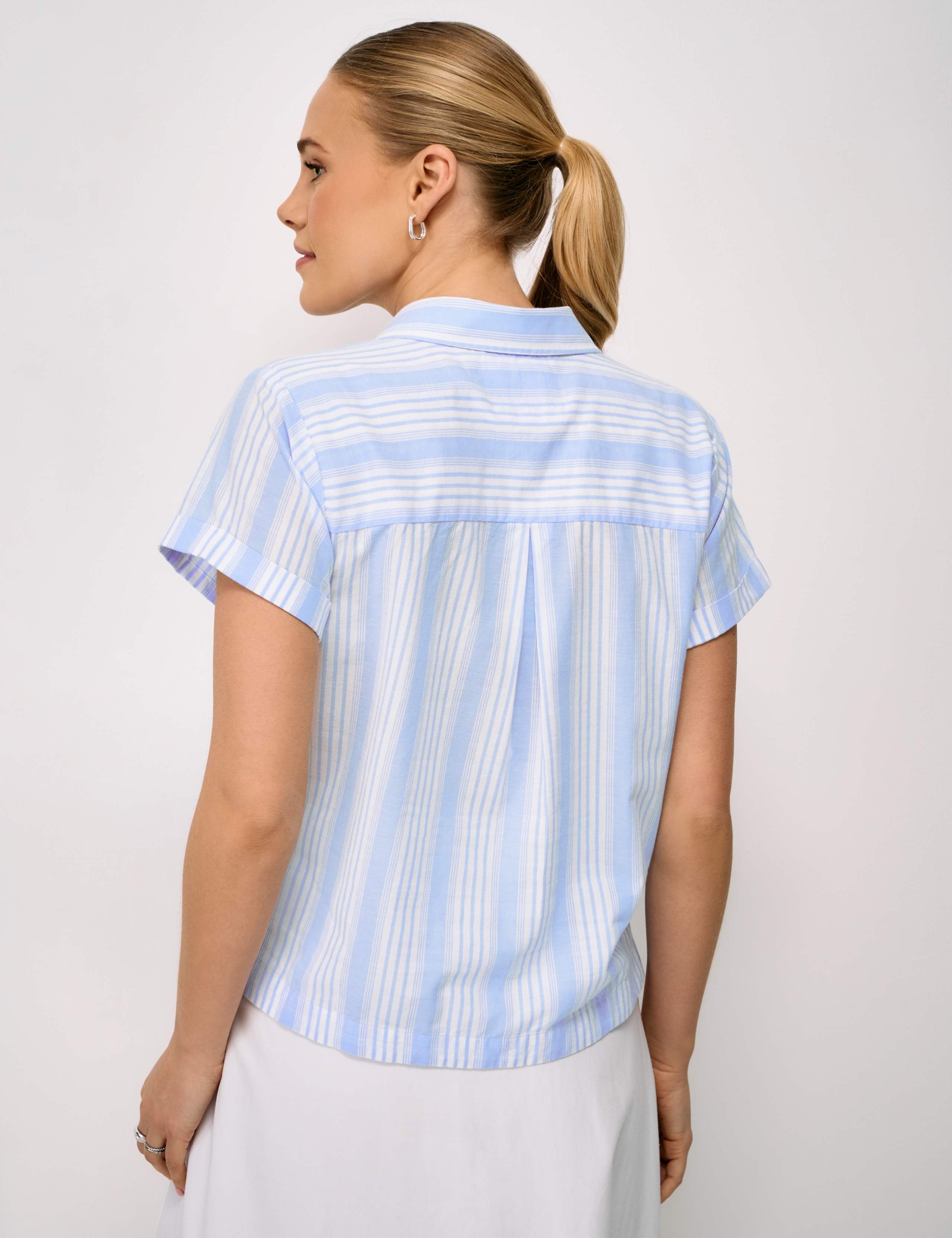 Pure Cotton Striped Button Through Shirt 5 of 5