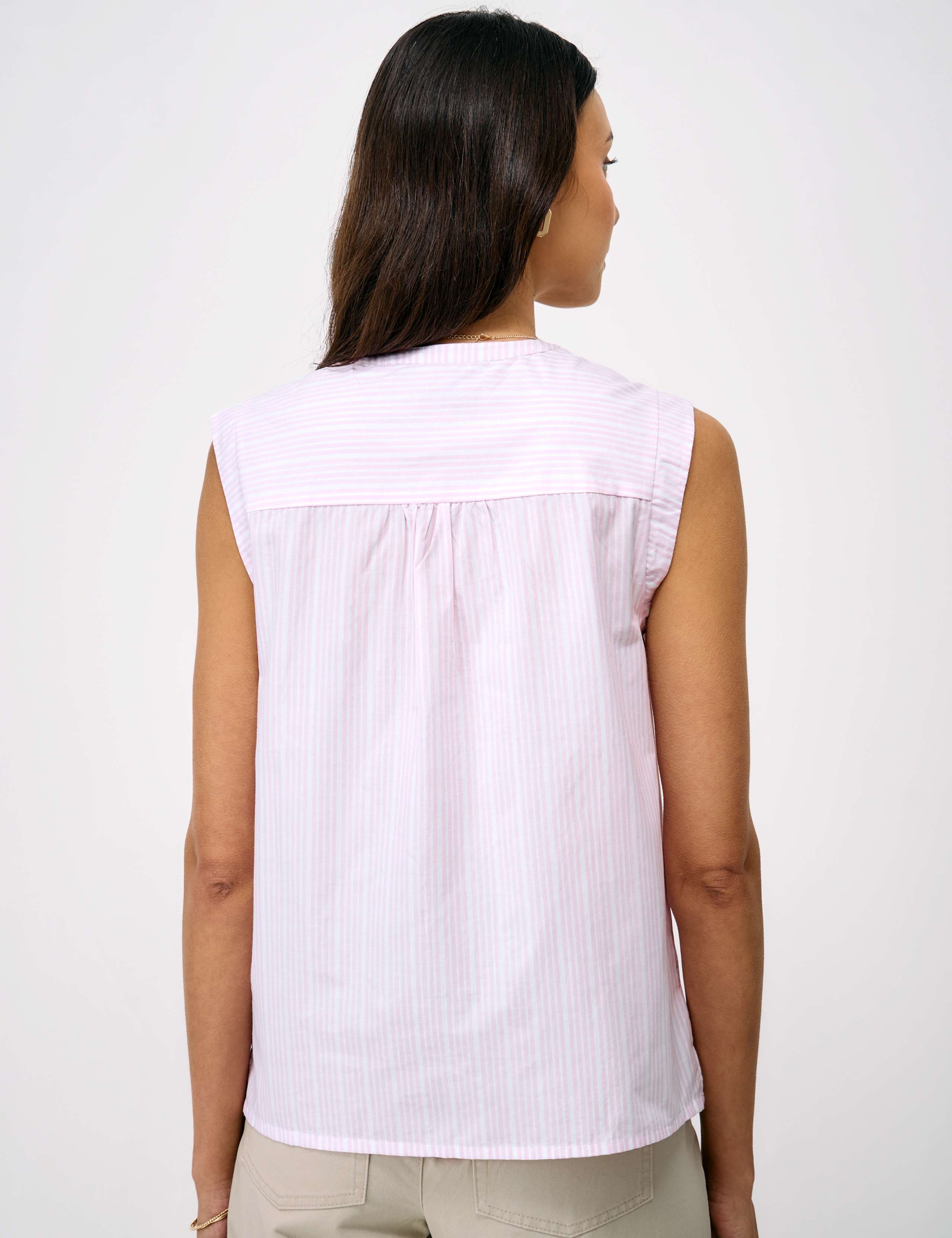 Pure Cotton Striped Crew Neck Blouse 4 of 5