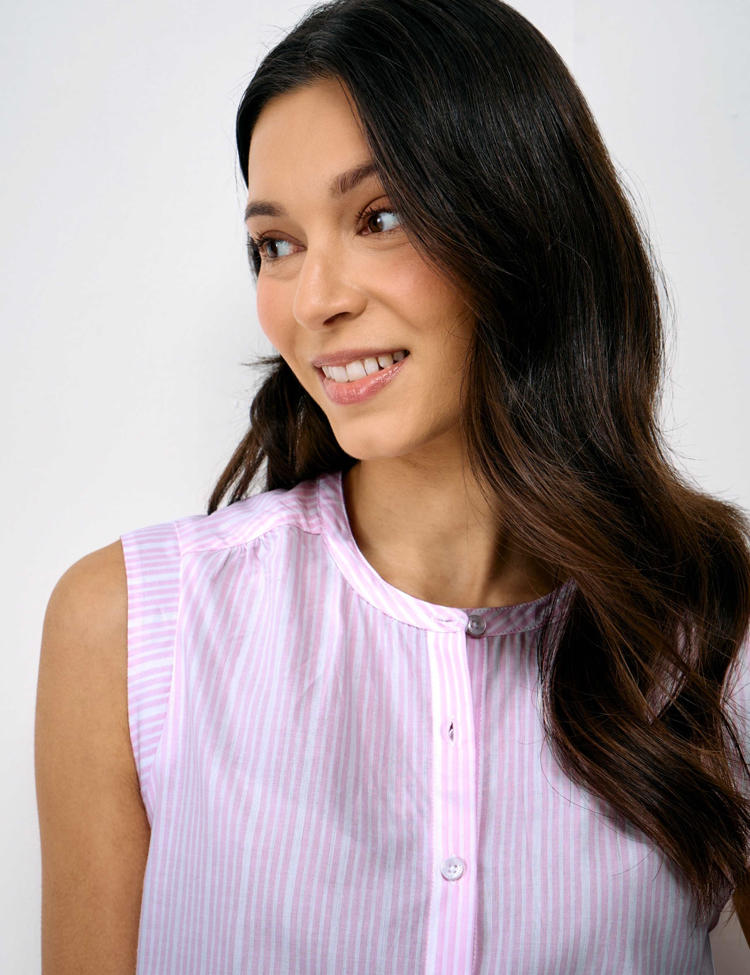 Pure Cotton Striped Crew Neck Blouse 5 of 5