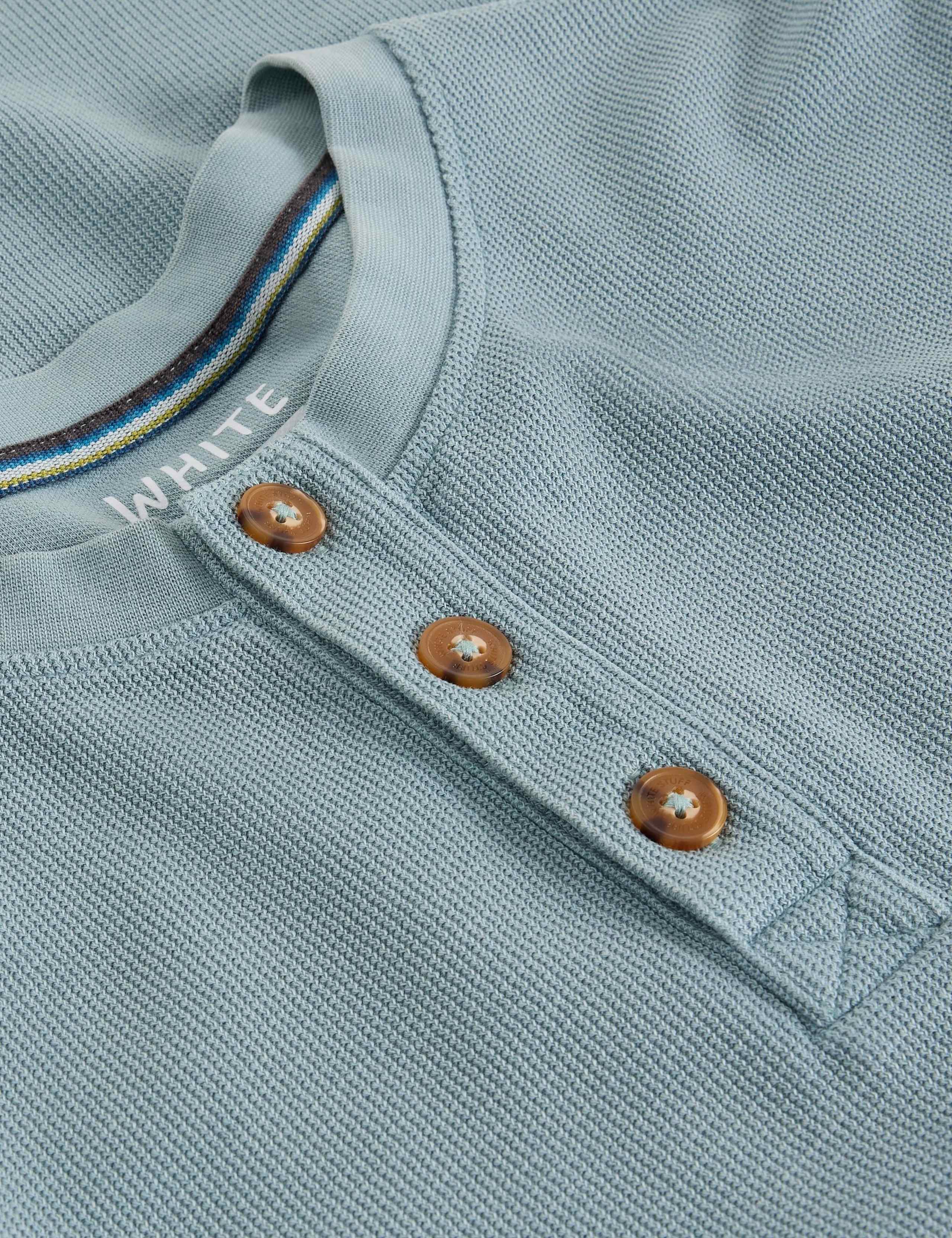 Pure Cotton Waffle Henley Top 6 of 6