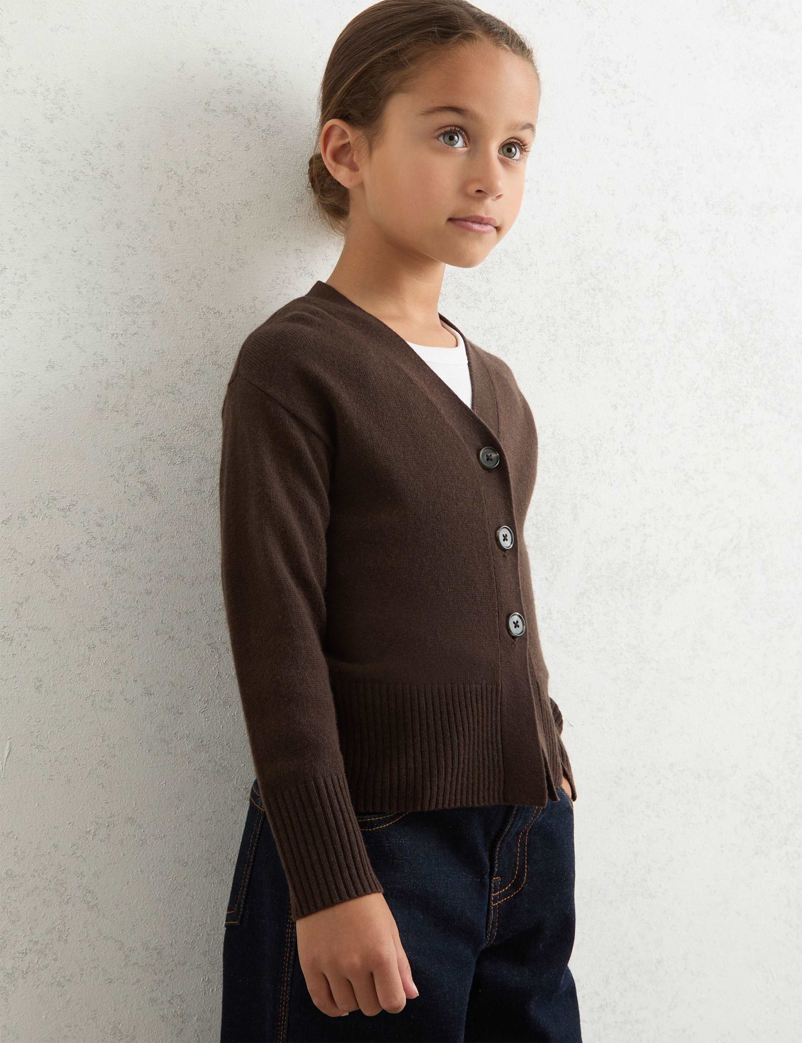 Wool Blend Knitted Cardigan (3-14 Yrs) 3 of 4