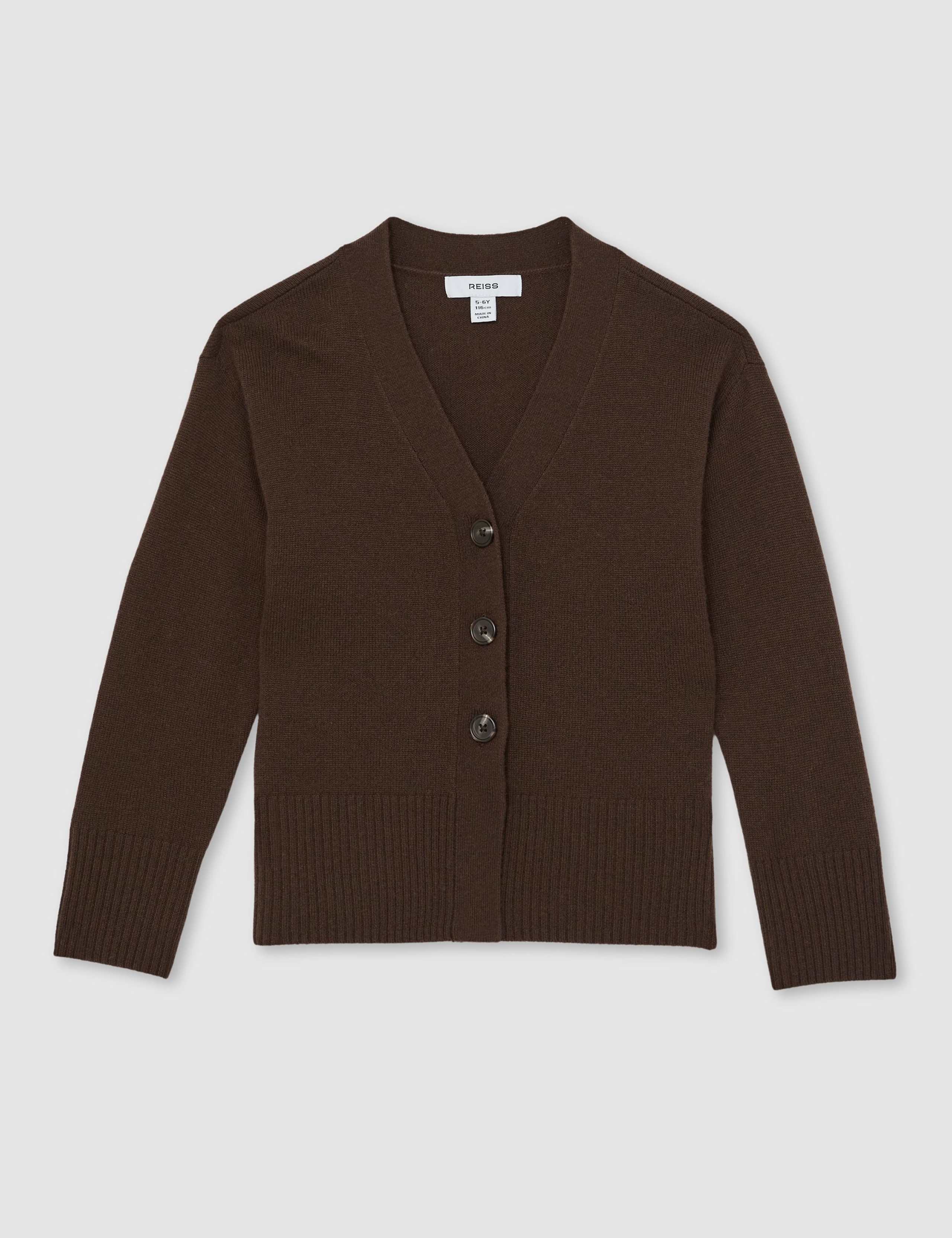Wool Blend Knitted Cardigan (3-14 Yrs) 2 of 4