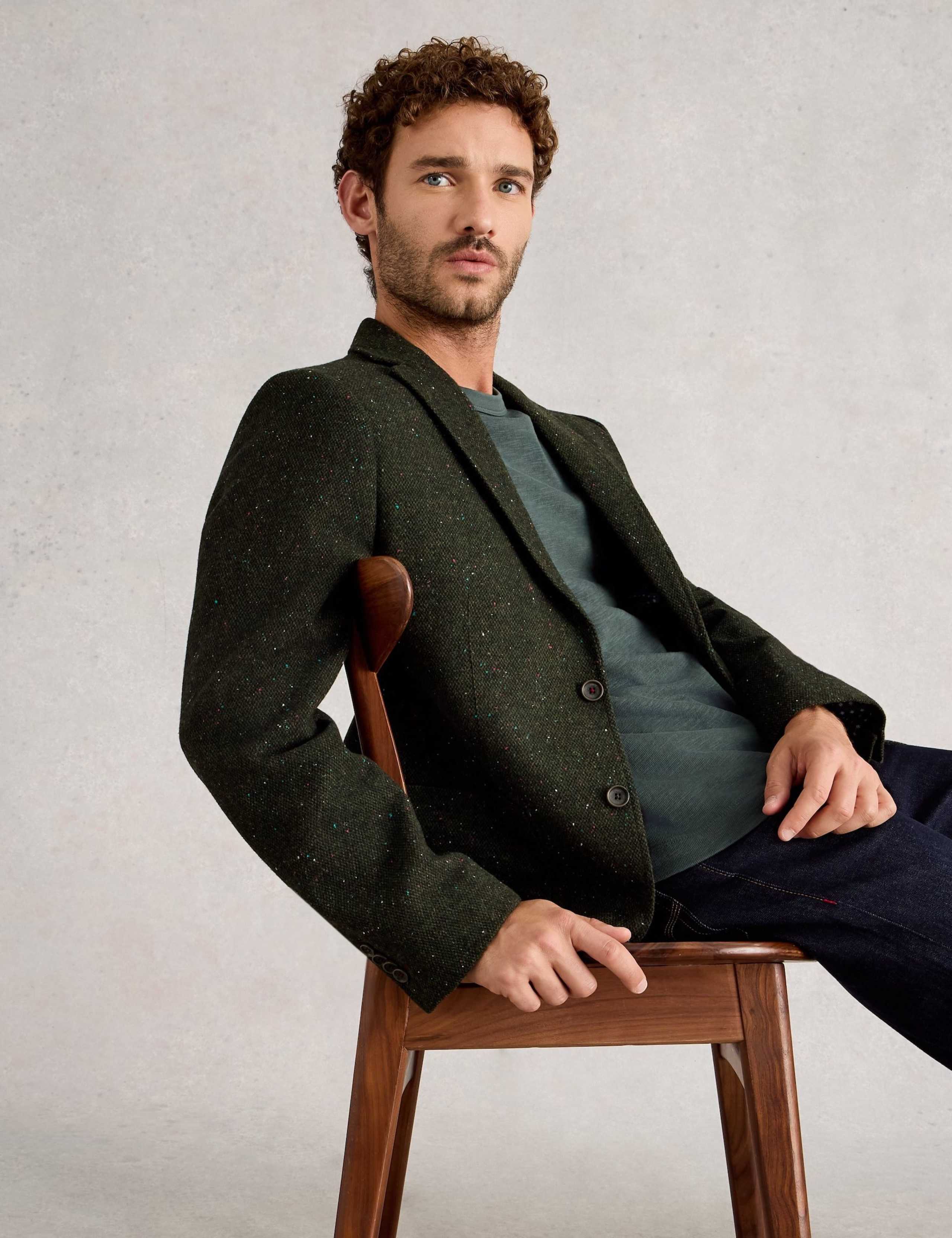 Regular Fit Flecked Blazer with Wool 5 of 6