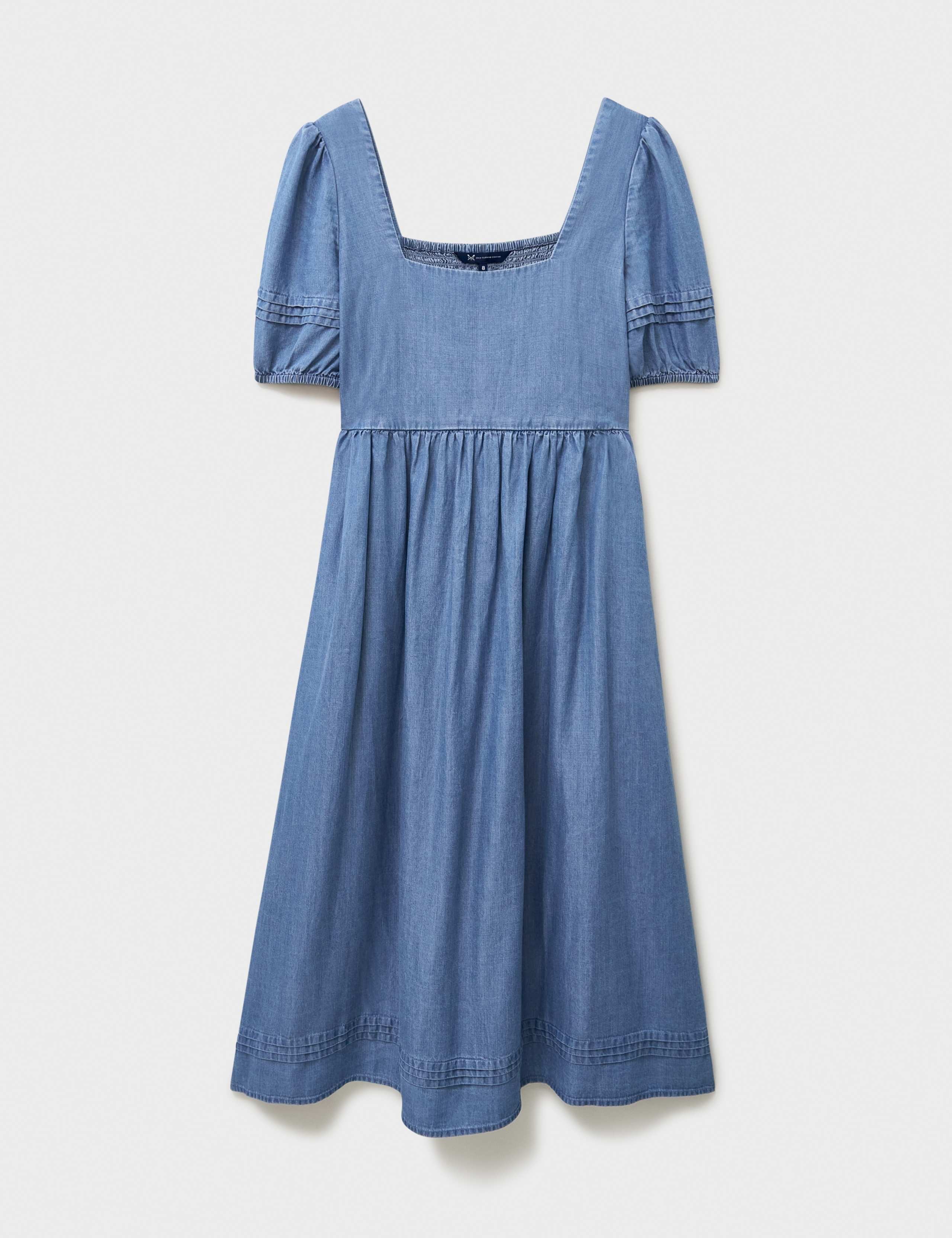 Pure Lyocell Square Neck Midi Tea Dress 2 of 5