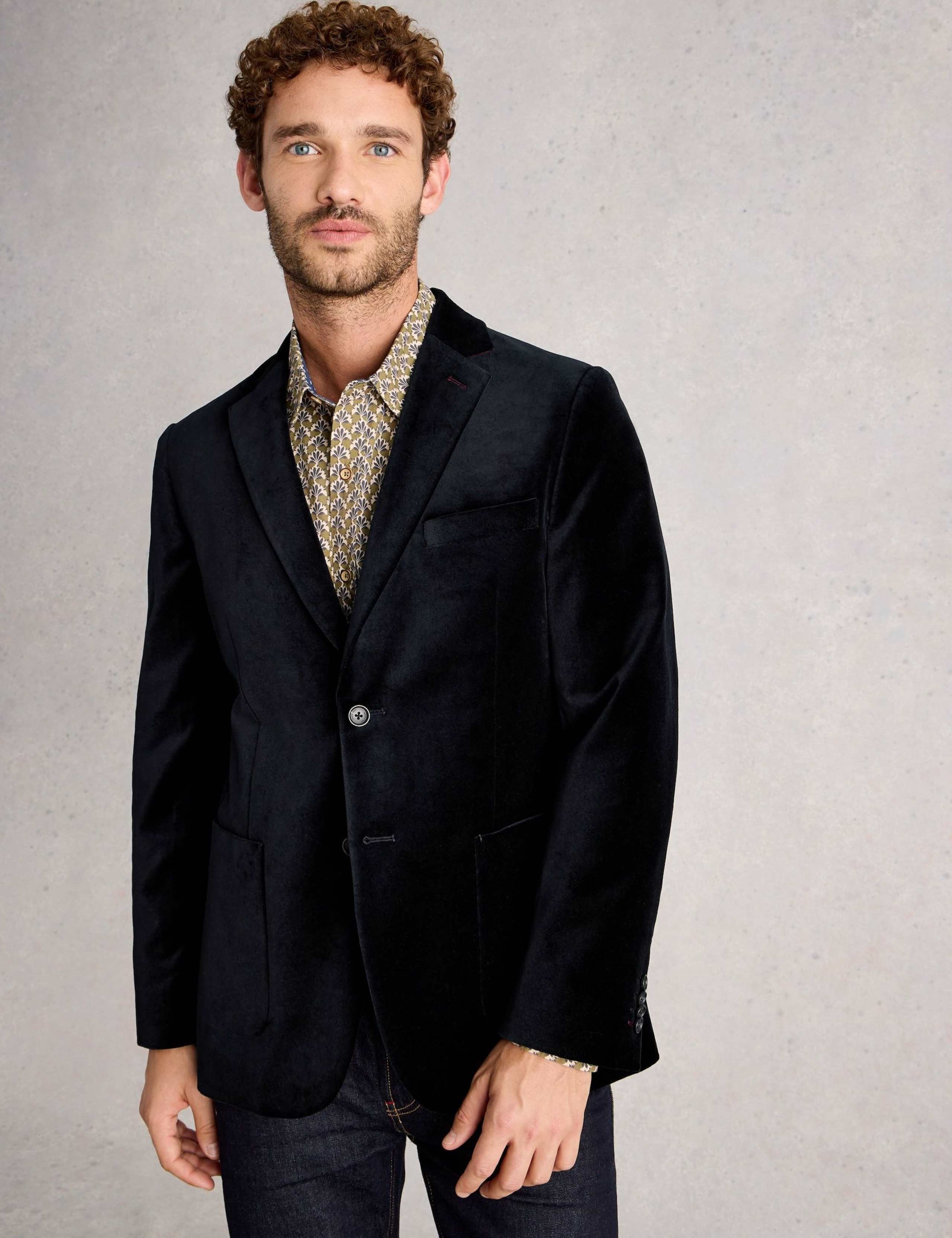 Regular Fit Velvet Blazer 3 of 6