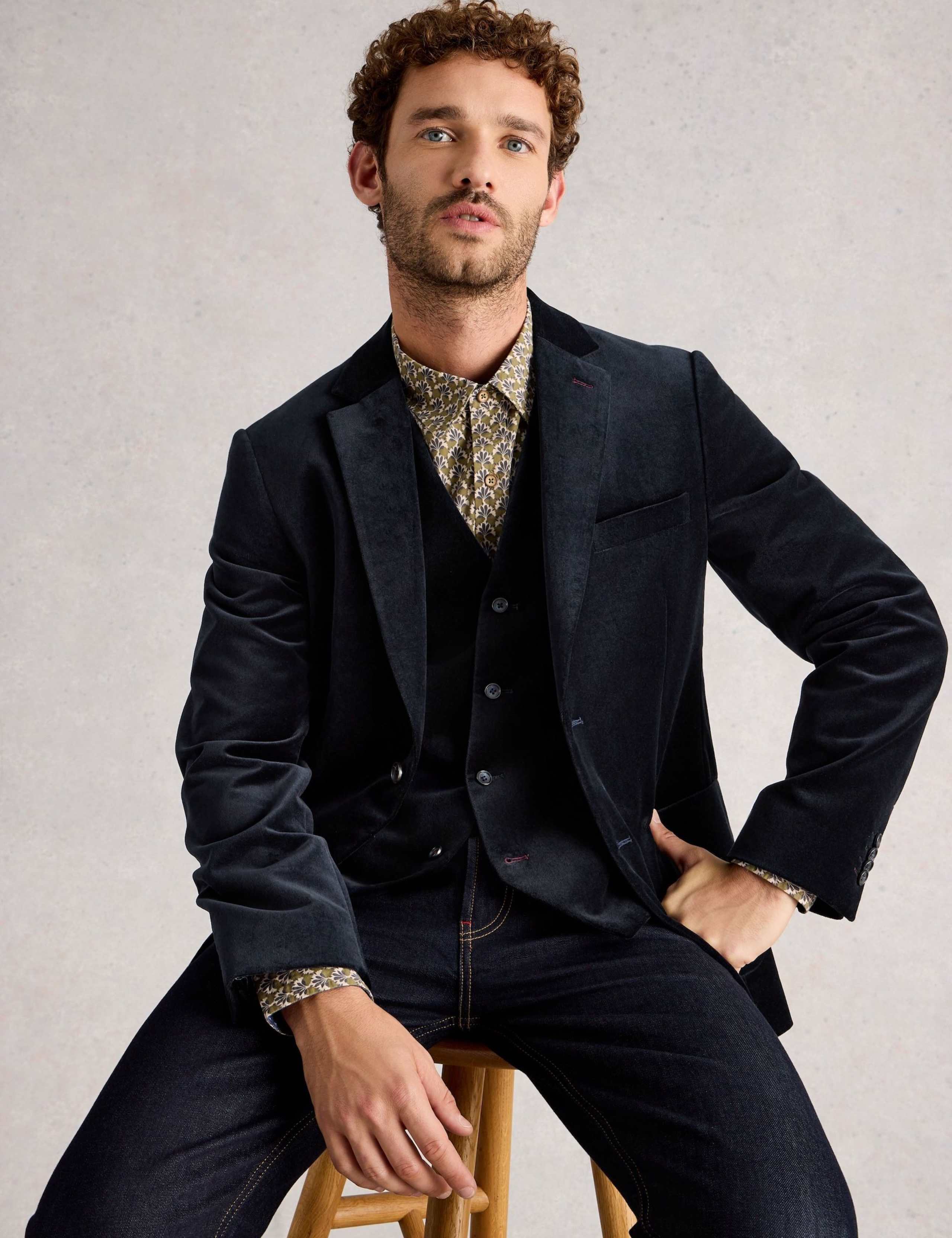Regular Fit Velvet Blazer 5 of 6
