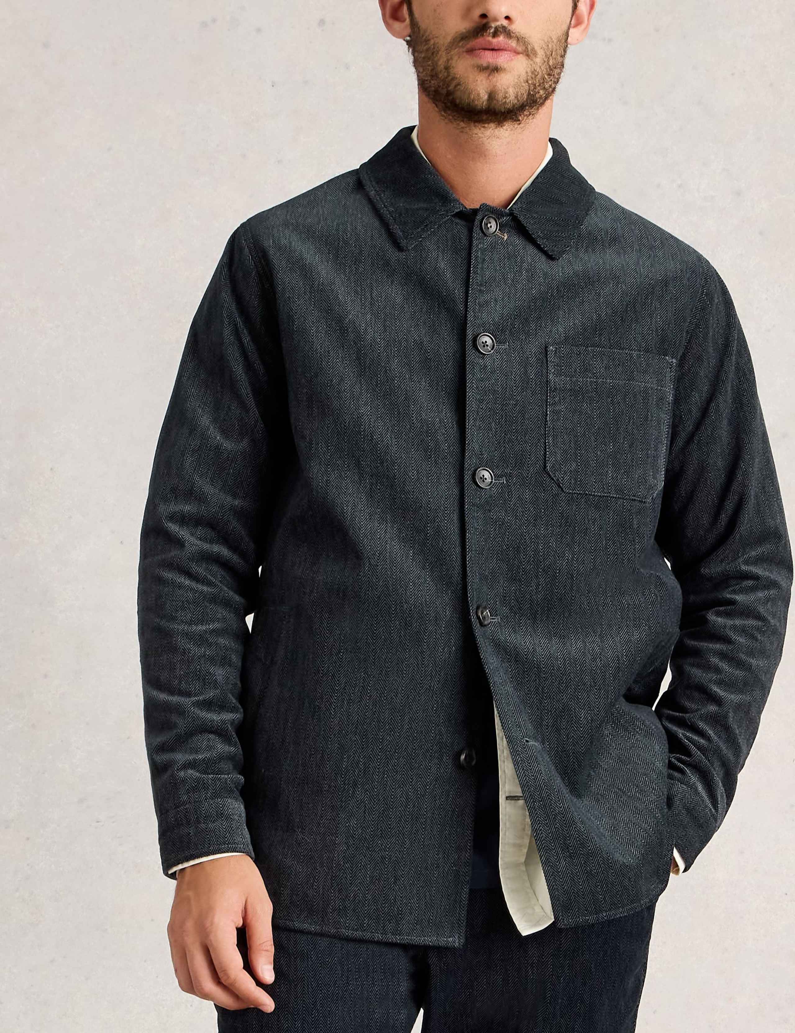 Pure Cotton Herringbone Chore Jacket 3 of 6