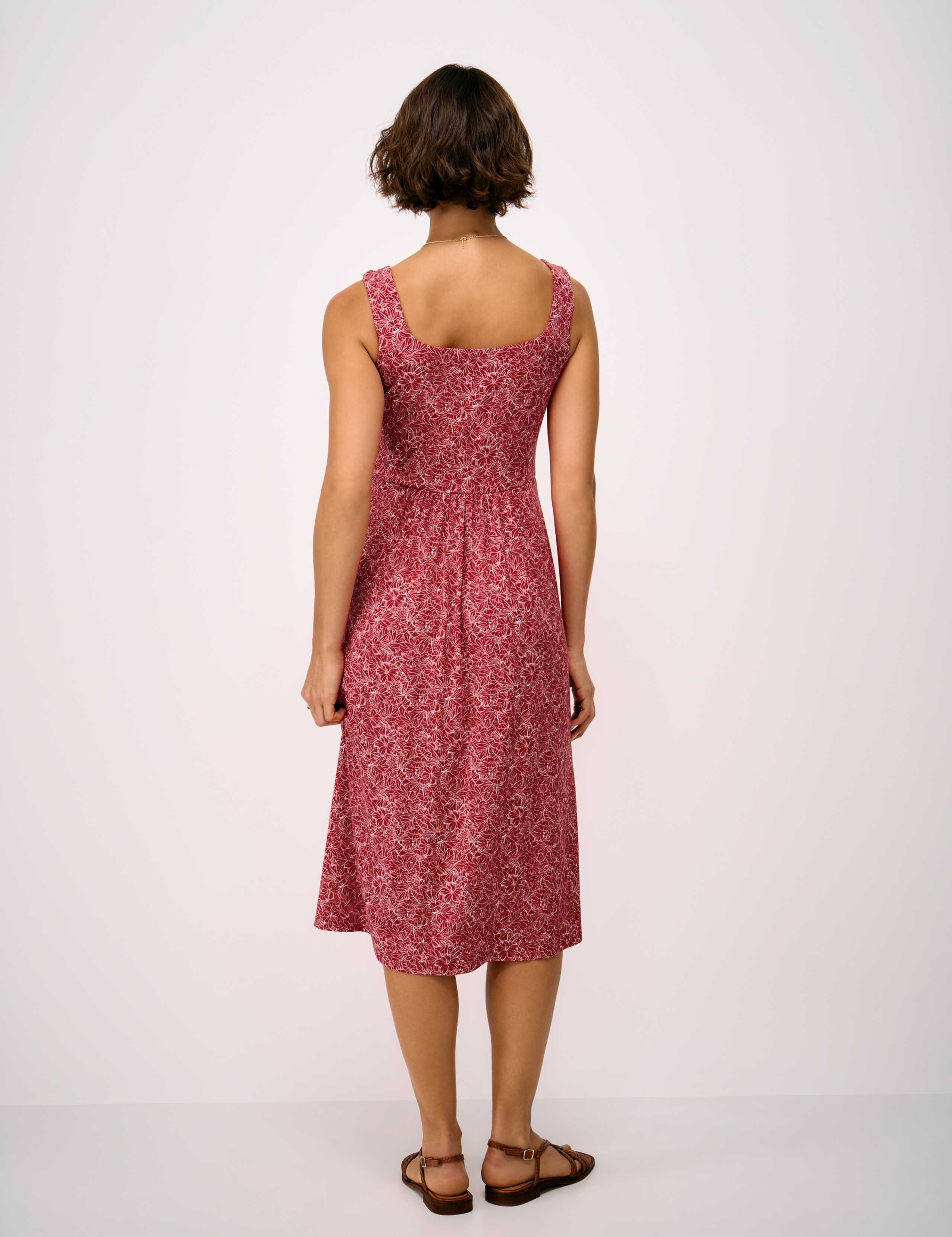 Jersey Floral Square Neck Midi Dress 4 of 5