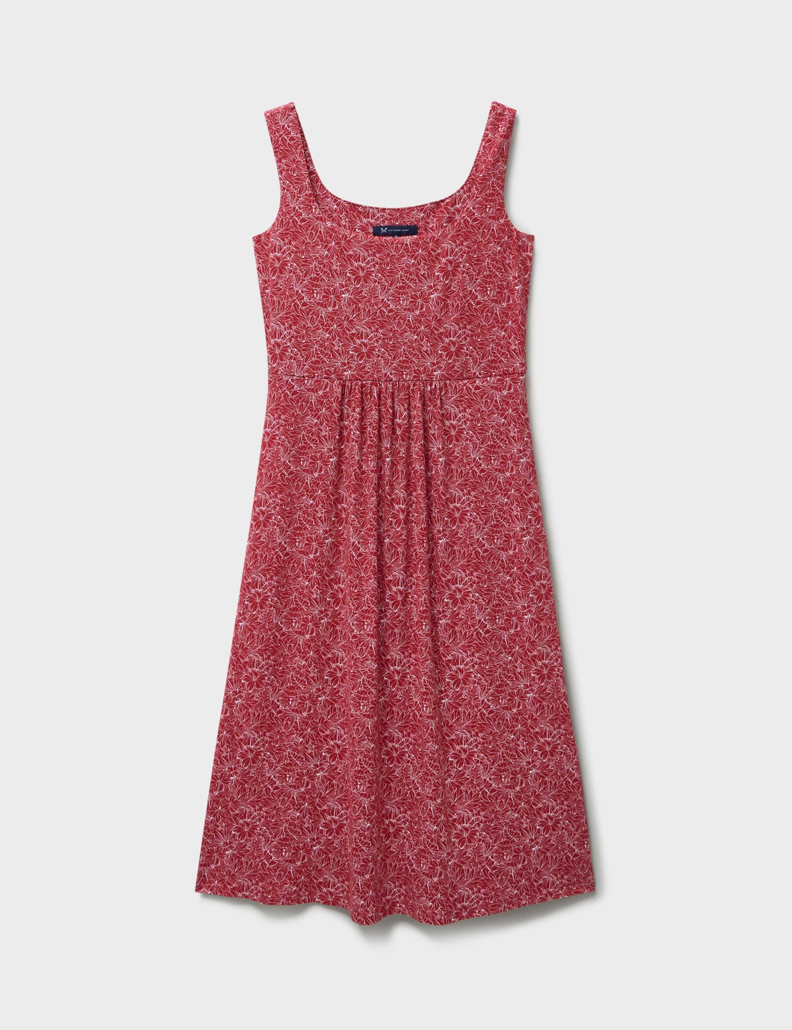 Jersey Floral Square Neck Midi Dress 2 of 5