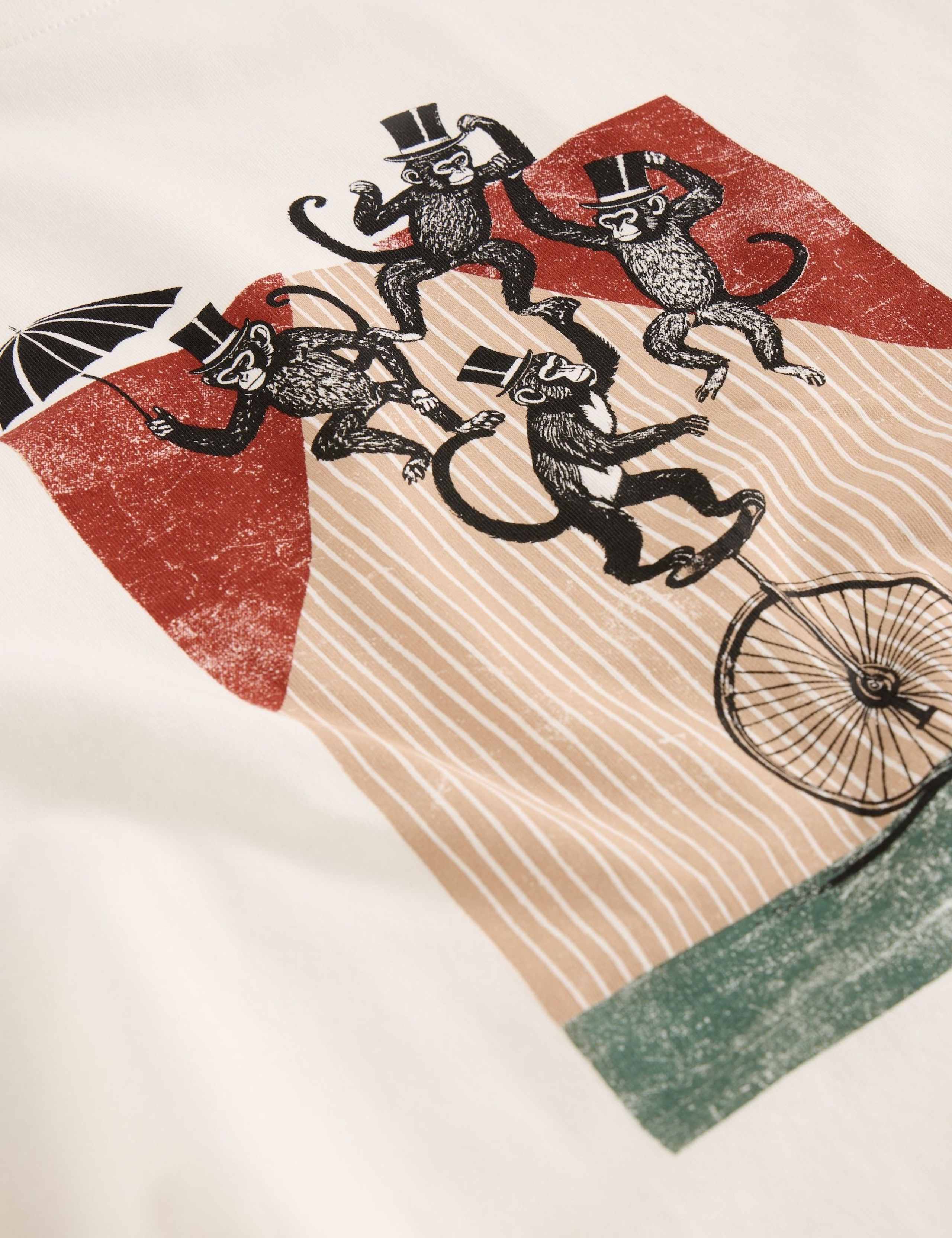 Pure Cotton Monkey Graphic T-Shirt 5 of 6