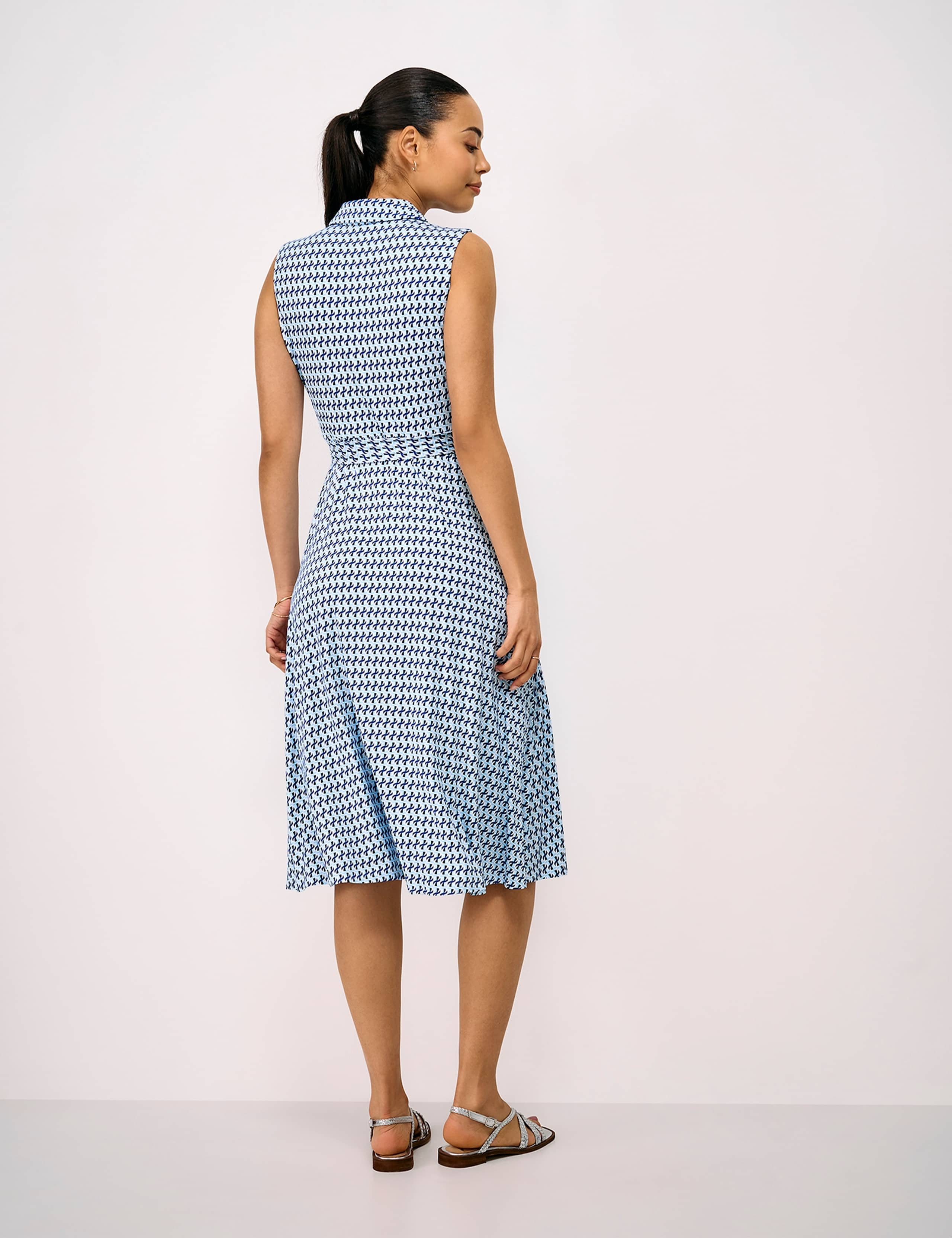 Jersey Printed Midi Shirt Dress 4 of 5