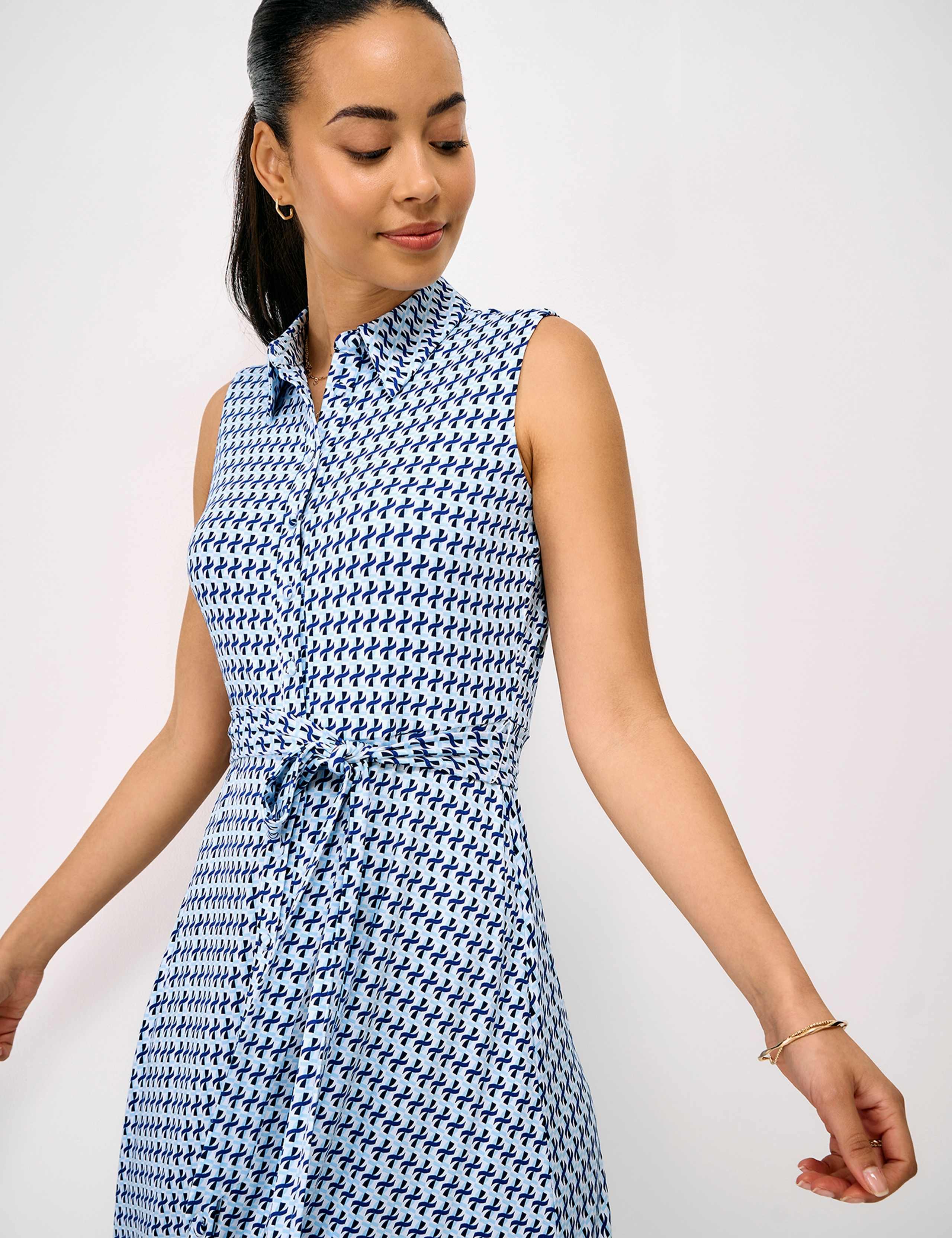 Jersey Printed Midi Shirt Dress 5 of 5