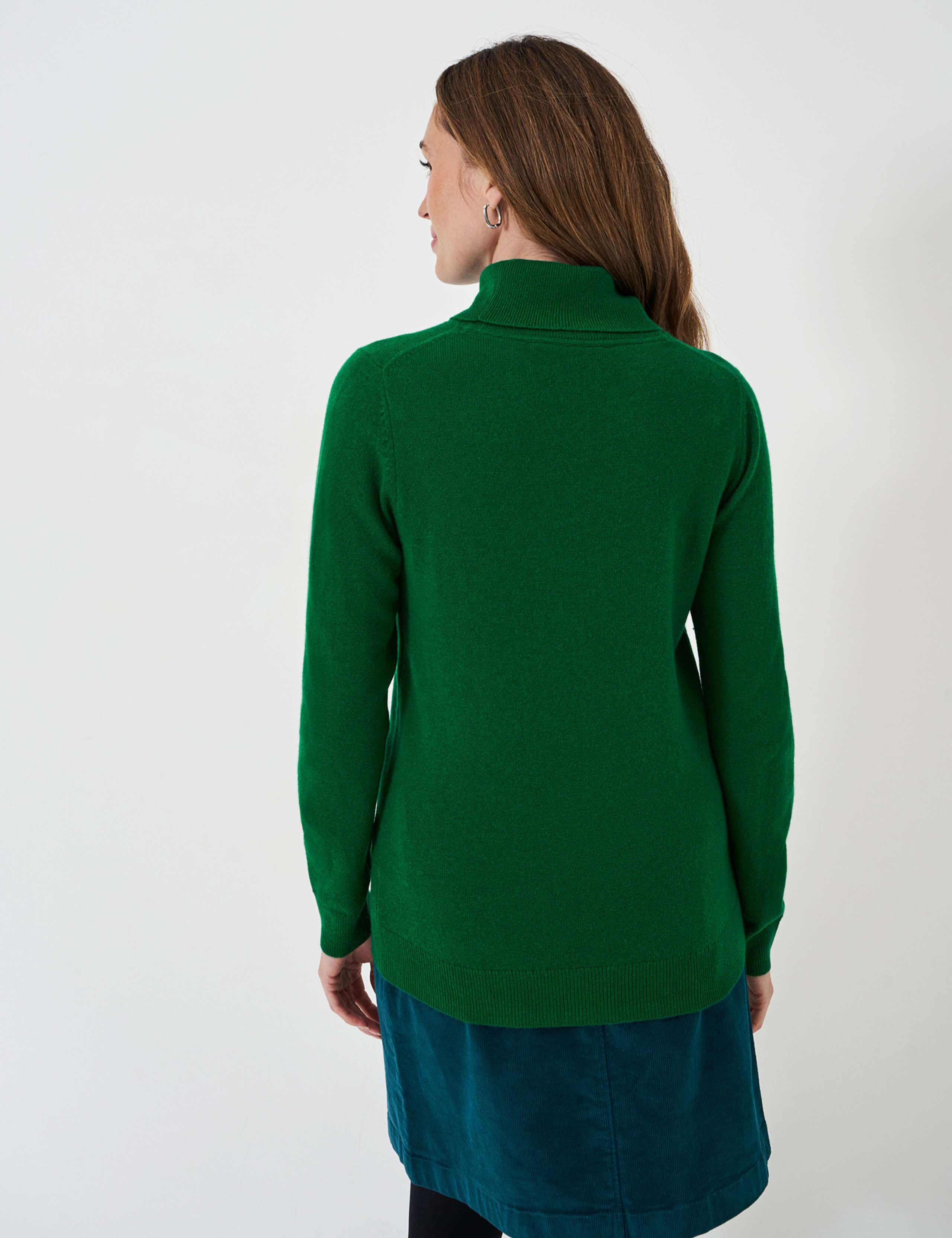 Merino Wool Rich Roll Neck Jumper with Cashmere 3 of 5